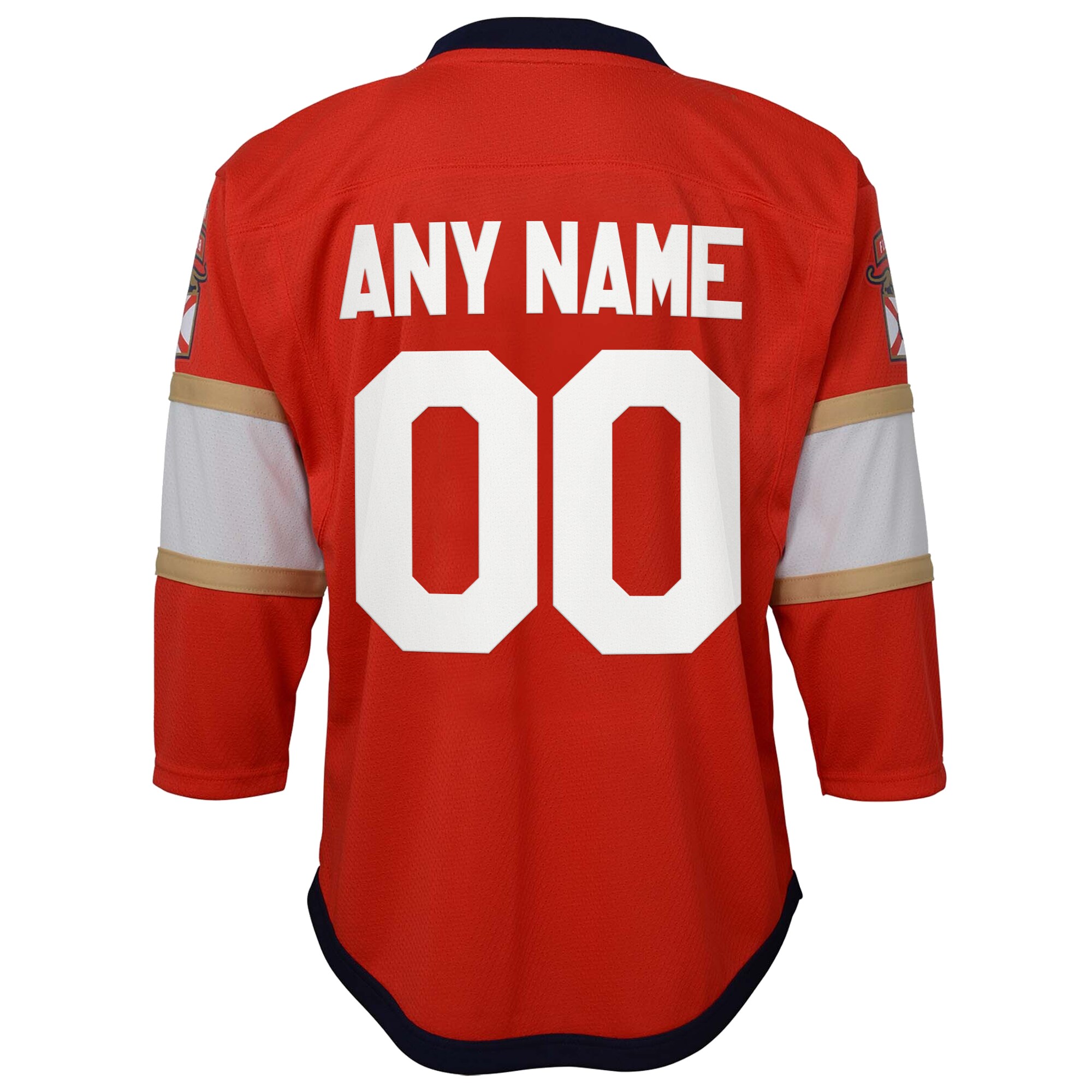 Florida Panthers Youth Home Replica Custom Jersey – Red Clowdercats