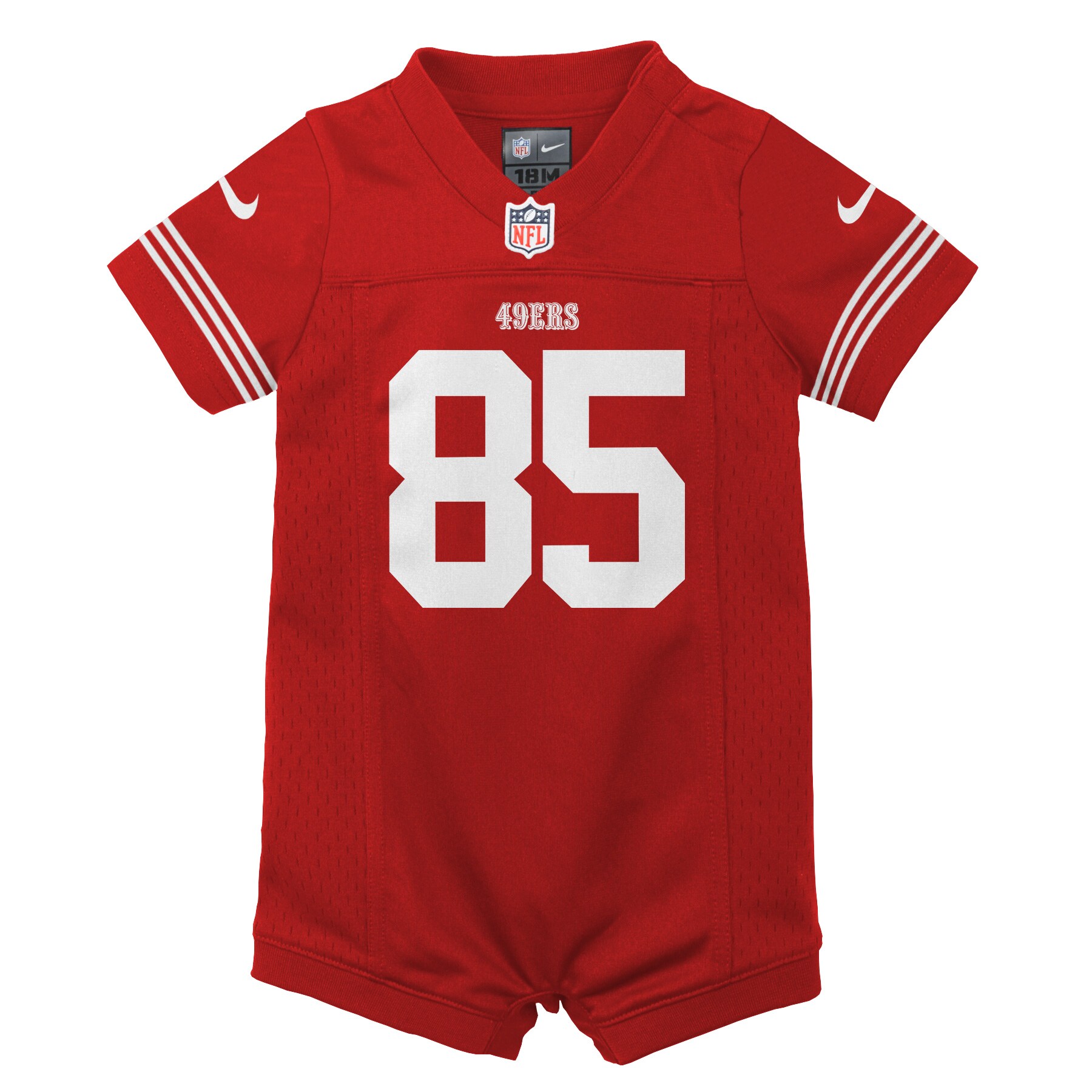 George Kittle San Francisco 49ers Nike Infant Romper Game Jersey – Scarlet Clowdercats