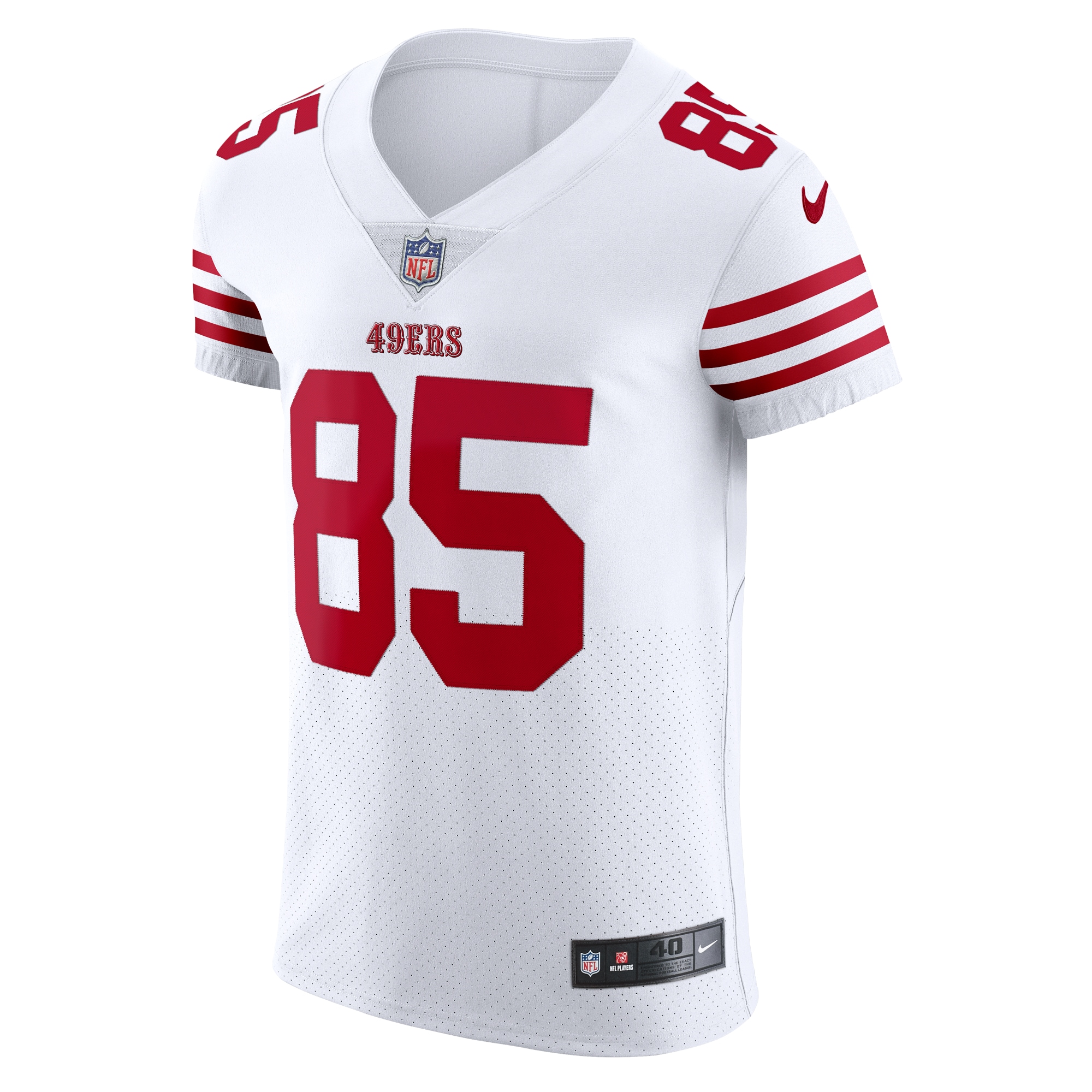 George Kittle San Francisco 49ers Nike Vapor Elite Jersey – White Clowdercats