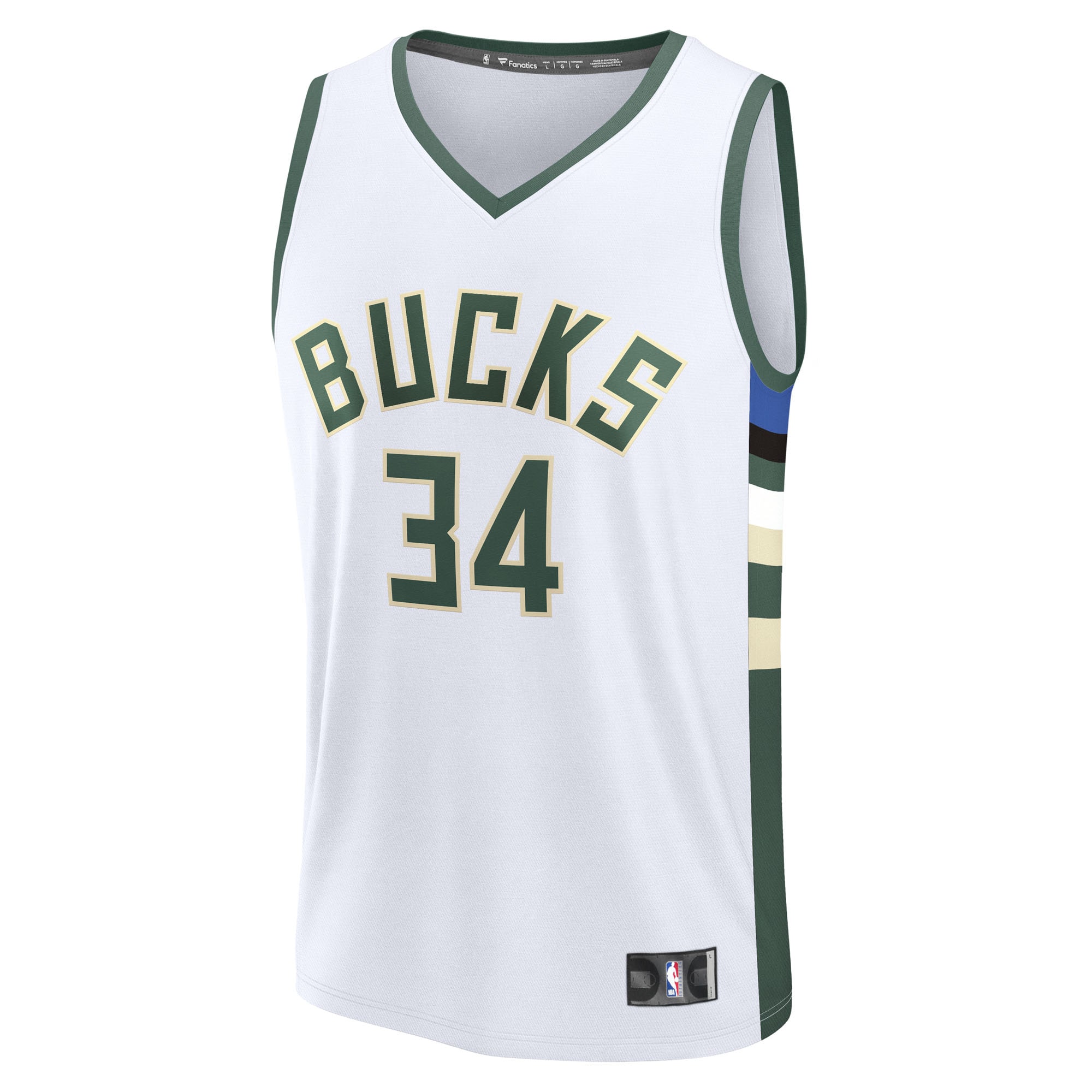 Giannis Antetokounmpo Milwaukee Bucks Fanatics Fast Break Replica Player Jersey – Association Edition – White Clowdercats