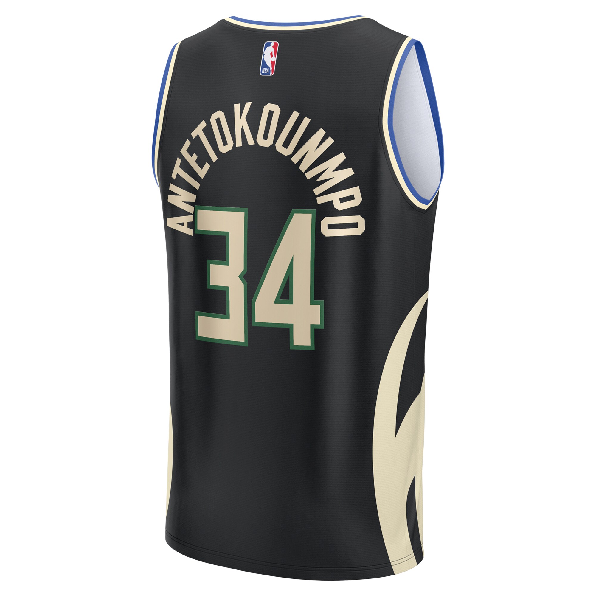 Giannis Antetokounmpo Milwaukee Bucks Fanatics Fast Break Replica Player Jersey – Statement Edition – Black Clowdercats