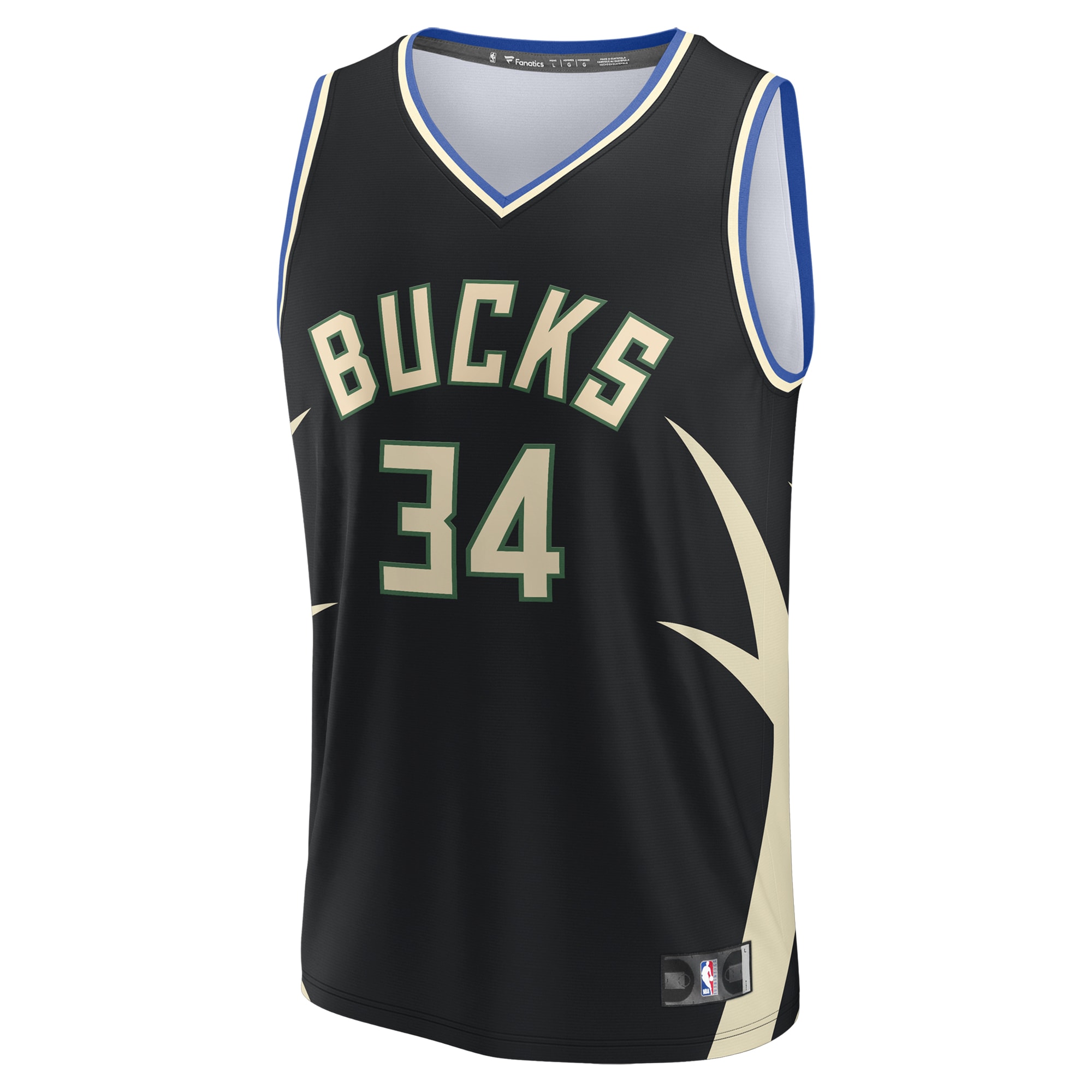 Giannis Antetokounmpo Milwaukee Bucks Fanatics Fast Break Replica Player Jersey – Statement Edition – Black Clowdercats
