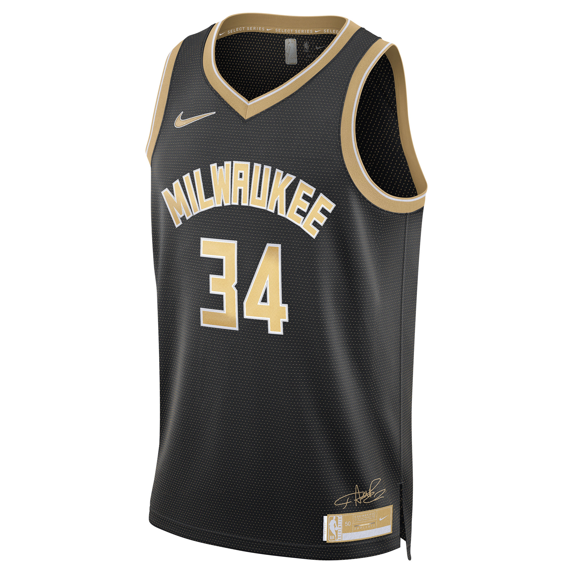 Giannis Antetokounmpo Milwaukee Bucks Nike Unisex Select Series Swingman Jersey – Black Clowdercats