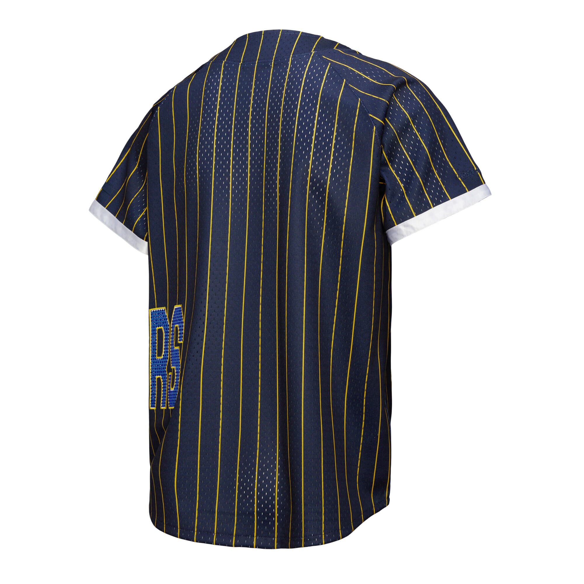 Golden State Warriors Mitchell & Ness x DANNIJO Women’s Fashion Baseball Jersey – Blue Clowdercats