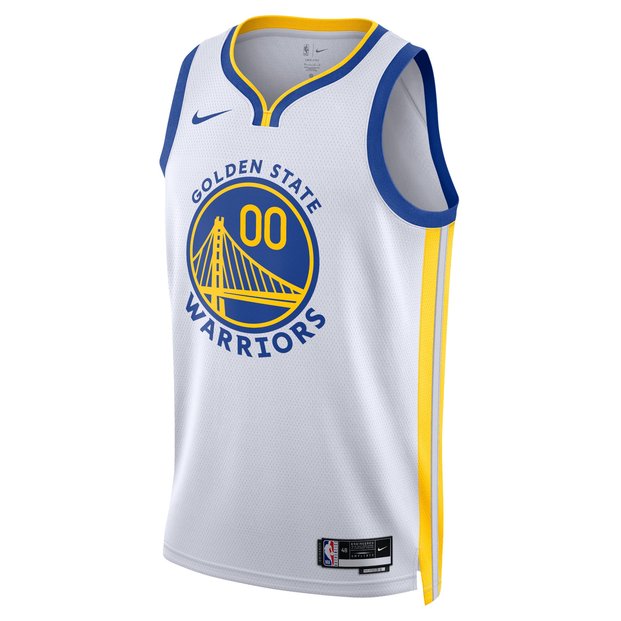 Golden State Warriors Nike Unisex Swingman Custom Jersey White – Association Edition Clowdercats