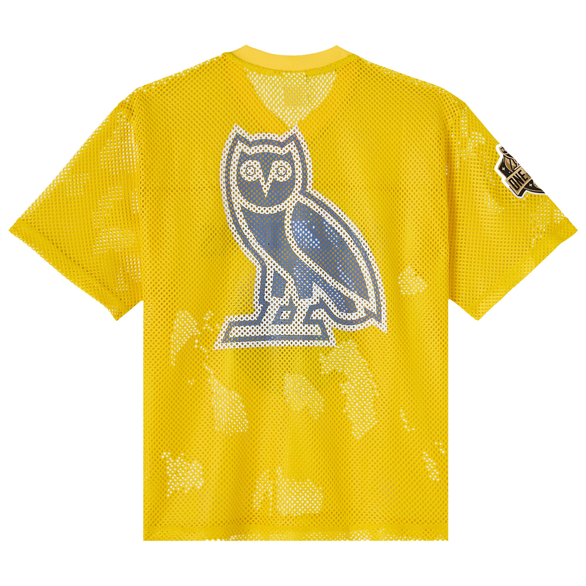 Golden State Warriors OVO x NBA Mesh Football Fashion Jersey – Gold Clowdercats