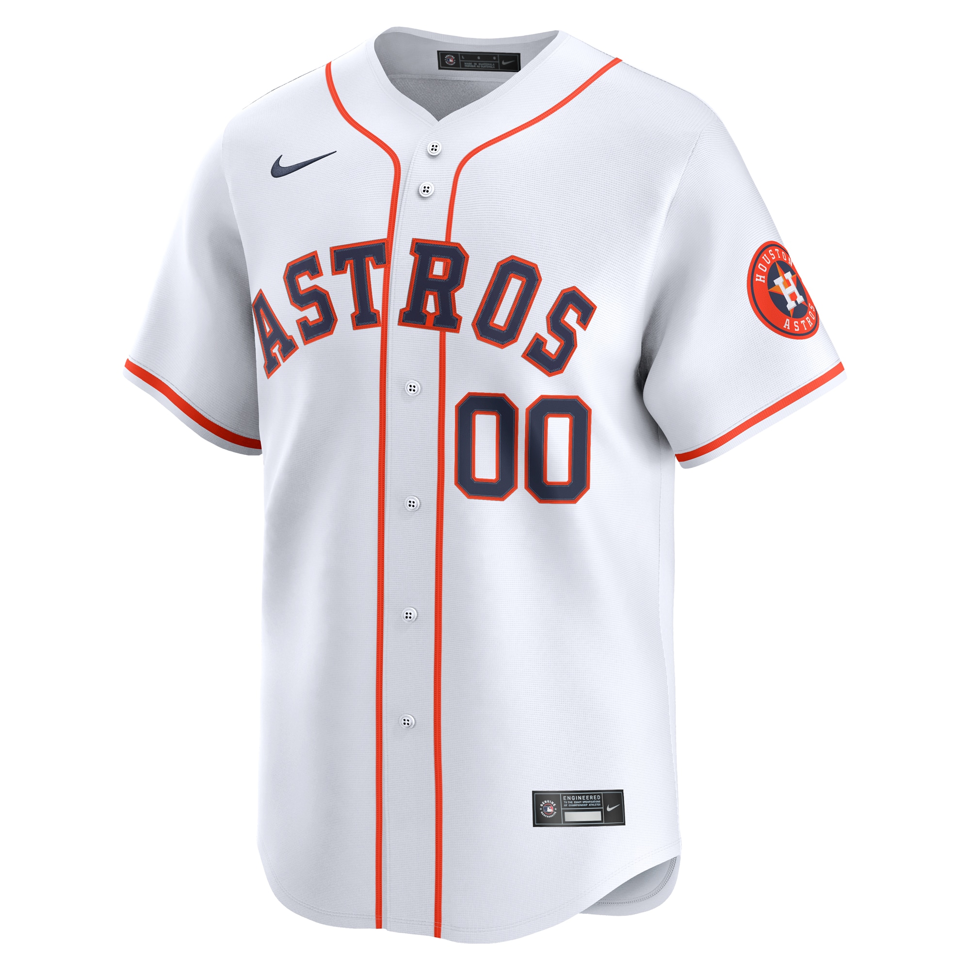 Houston Astros Nike Home Limited Custom Jersey – White