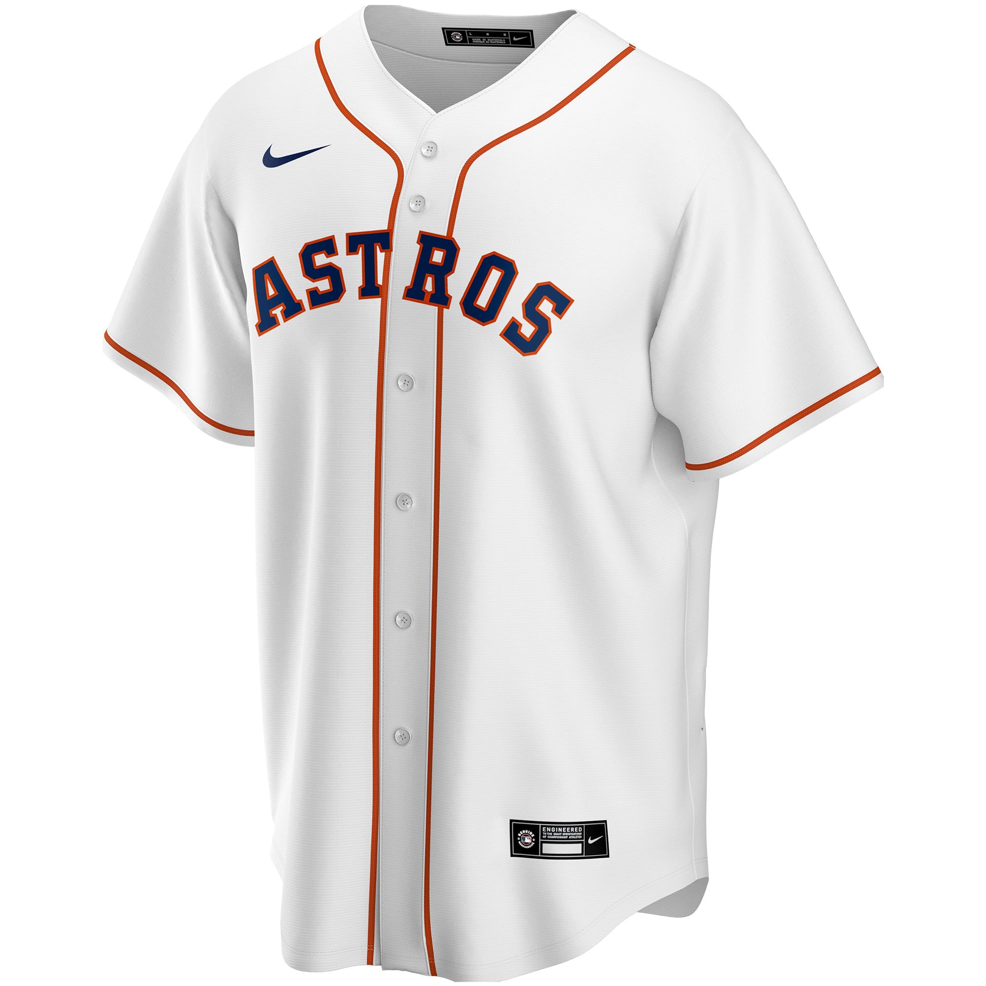 Houston Astros Nike Home Replica Custom Jersey – White