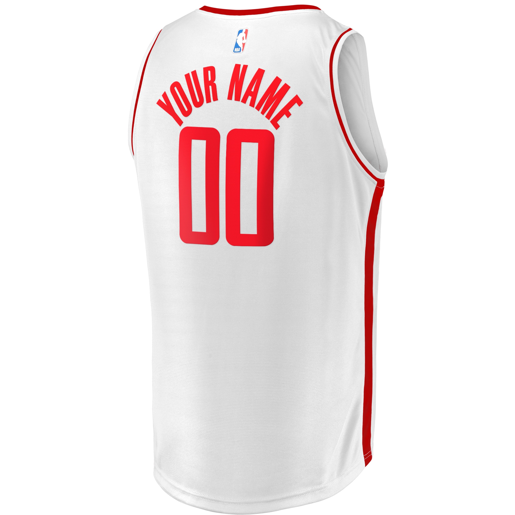 Houston Rockets Fanatics Youth Fast Break Replica Custom Jersey – Association Edition – White Clowdercats