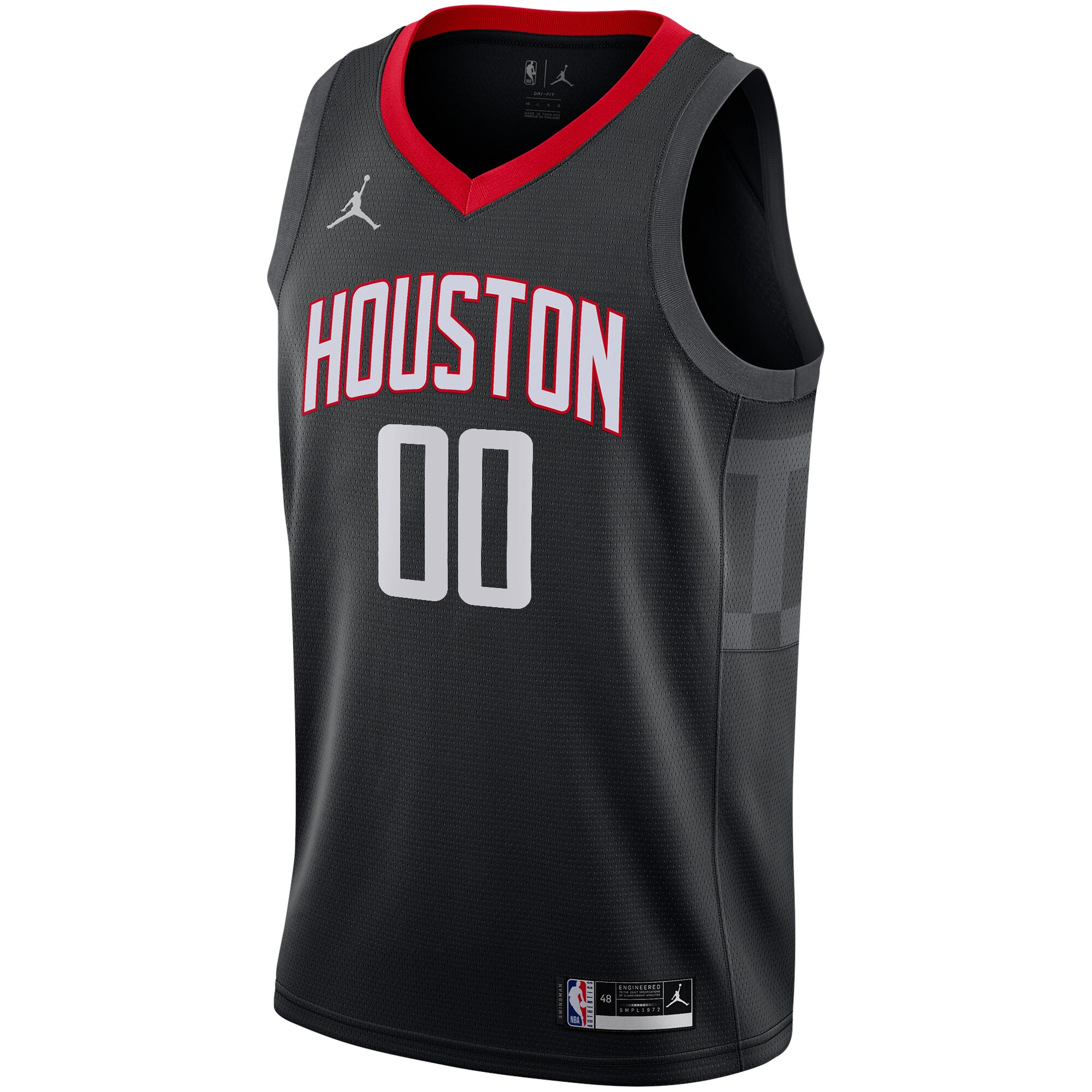 Houston Rockets Jordan Brand Swingman Custom Jersey – Statement Edition – Black Clowdercats