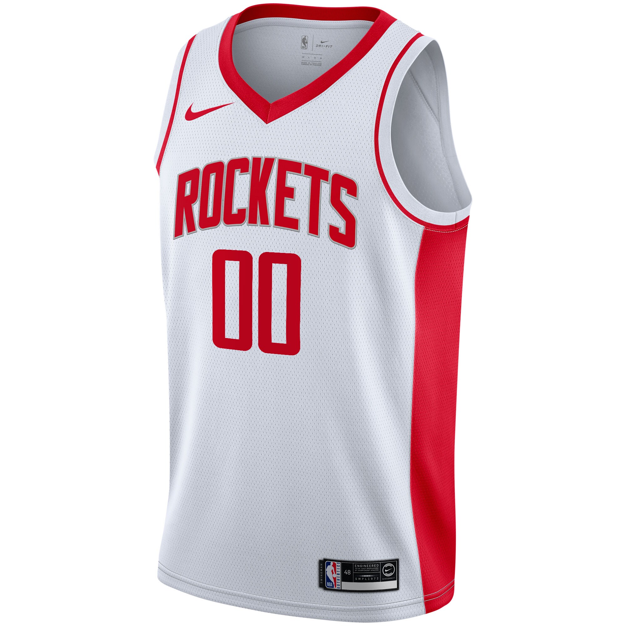 Houston Rockets Nike 2020/21 Swingman Custom Jersey – Association Edition – White Clowdercats