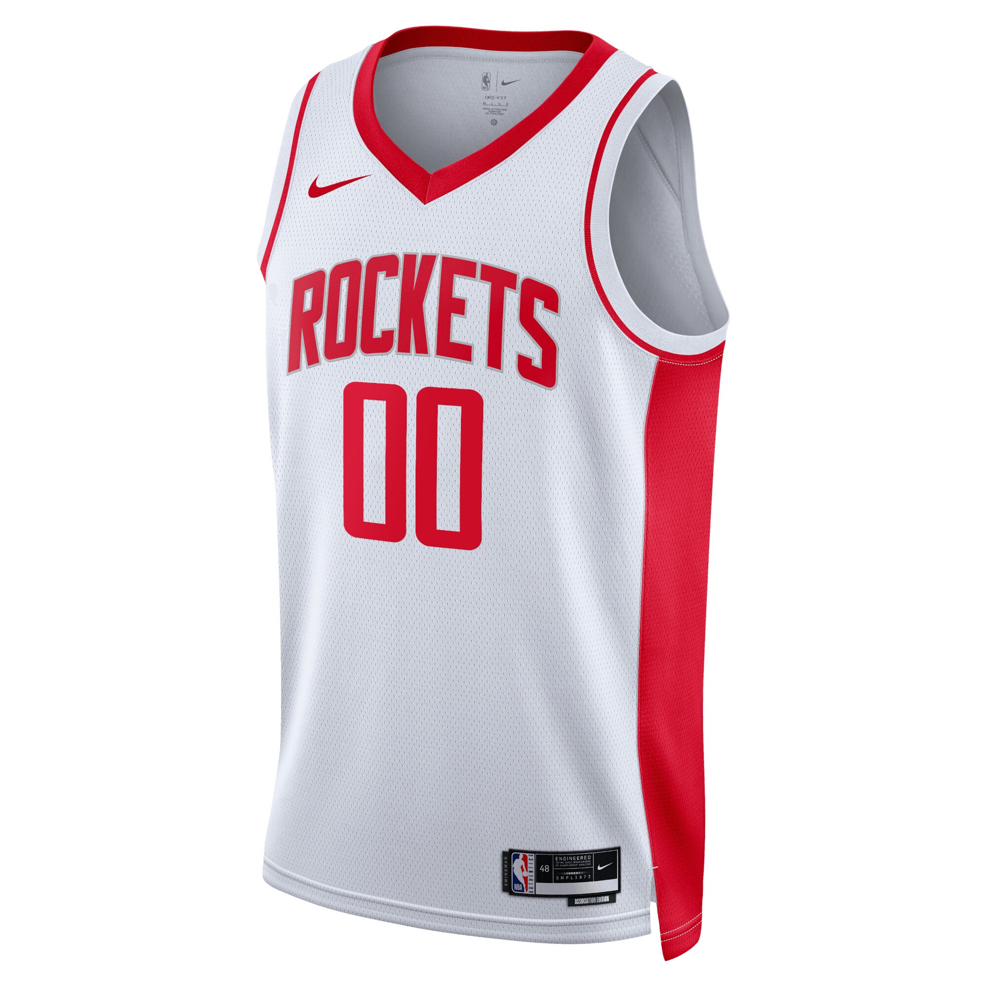 Houston Rockets Nike Unisex Swingman Custom Jersey White – Association Edition Clowdercats