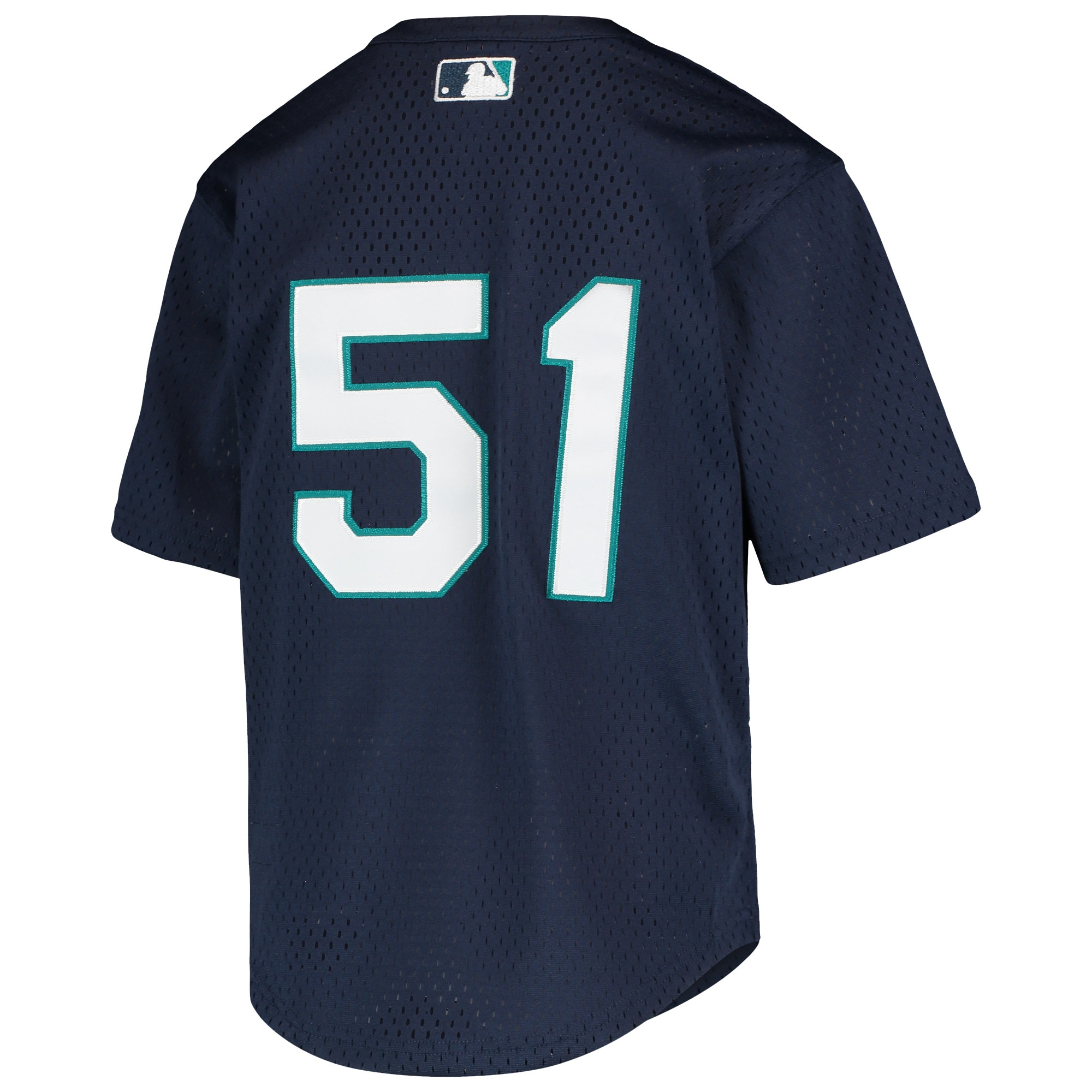 Ichiro Suzuki Seattle Mariners Mitchell & Ness Youth Cooperstown Collection Mesh Batting Practice Jersey – Navy