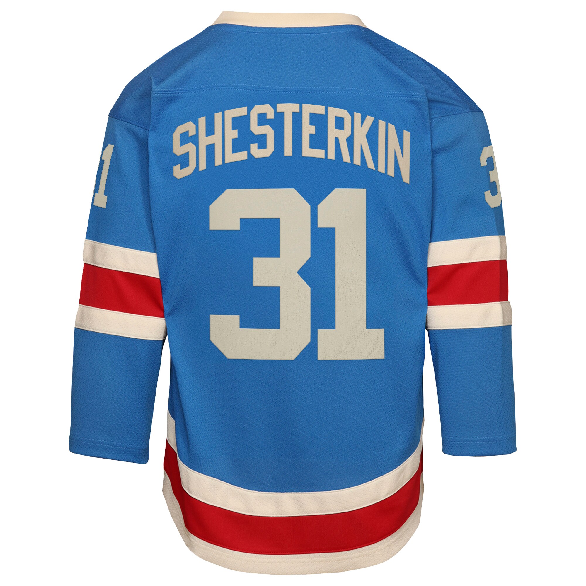 Igor Shesterkin New York Rangers Youth Centennial Replica Jersey – Blue Clowdercats