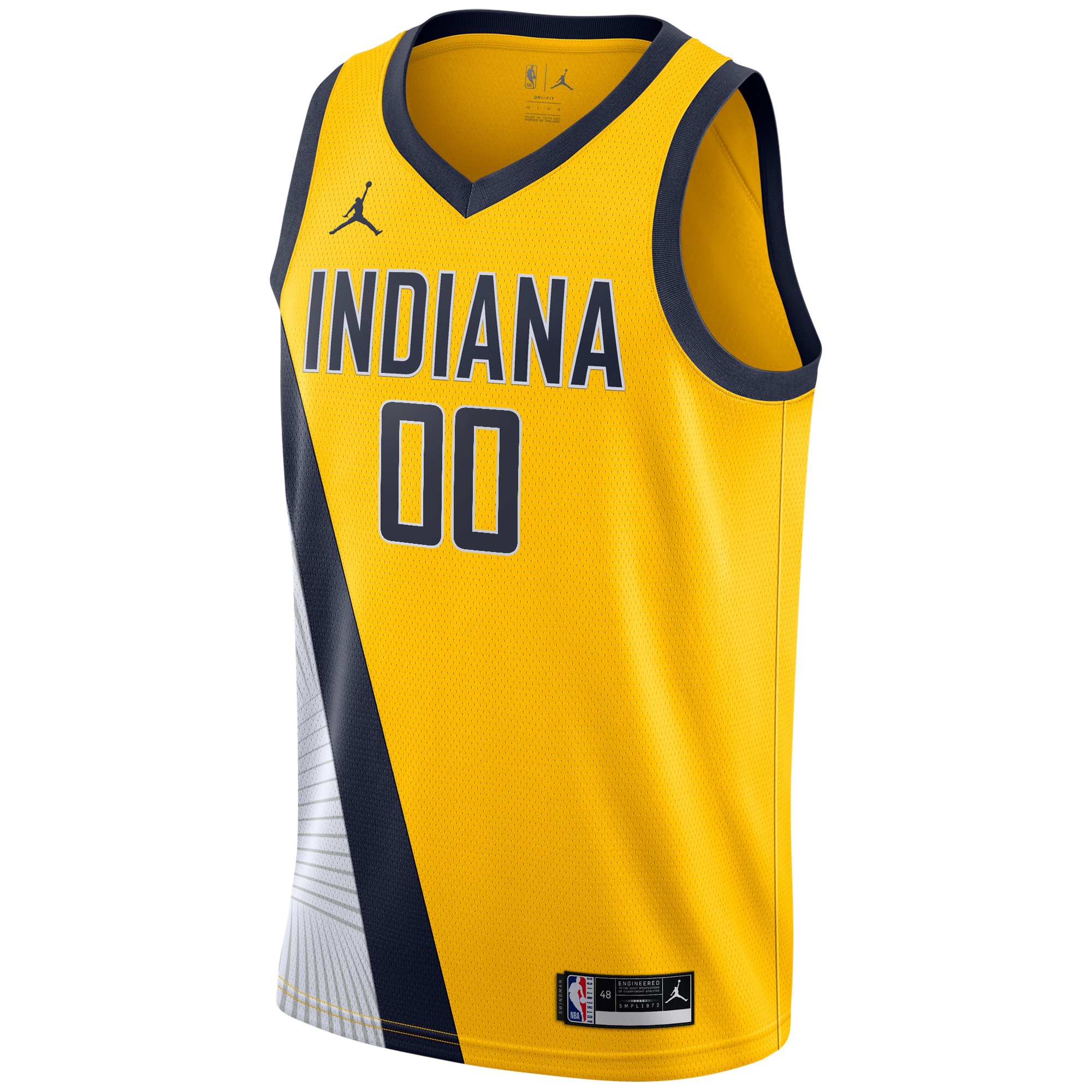Indiana Pacers Jordan Brand Swingman Custom Jersey – Statement Edition – Gold Clowdercats