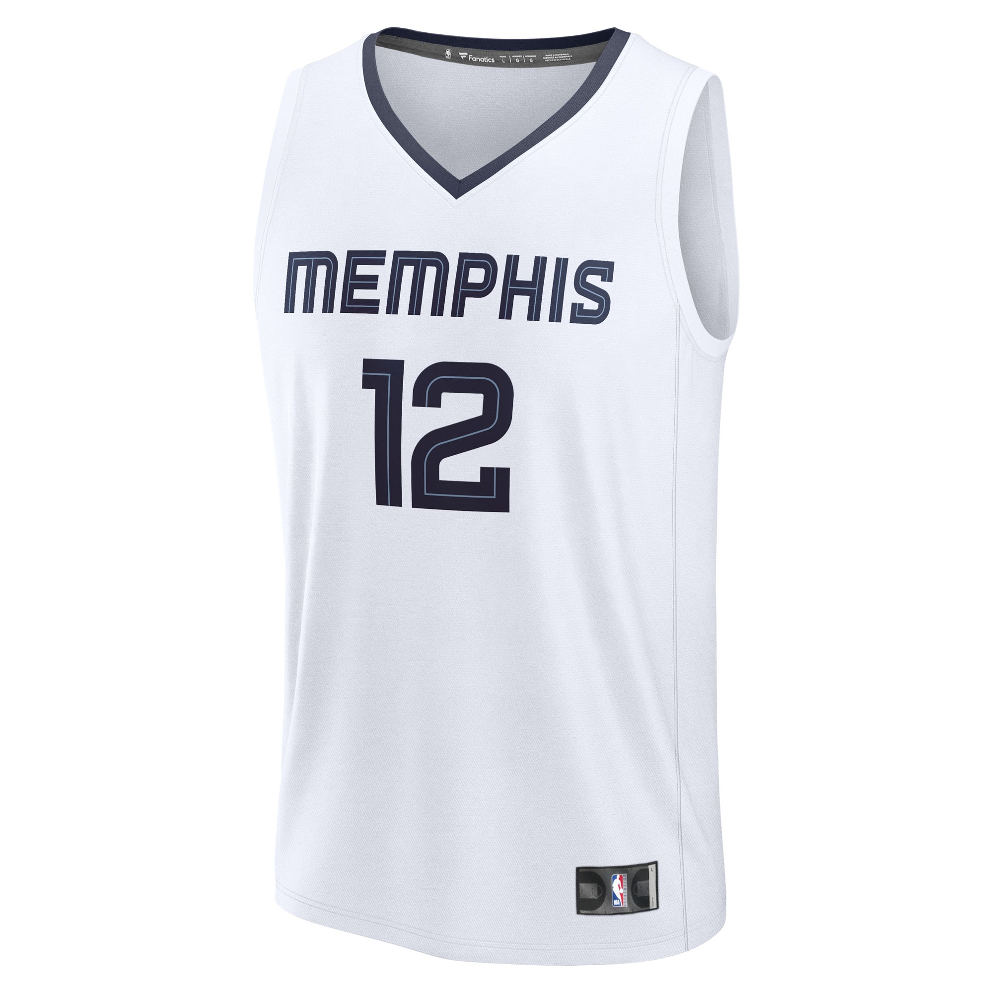 Ja Morant Memphis Grizzlies Fanatics Fast Break Replica Player Jersey – Association Edition – White Clowdercats