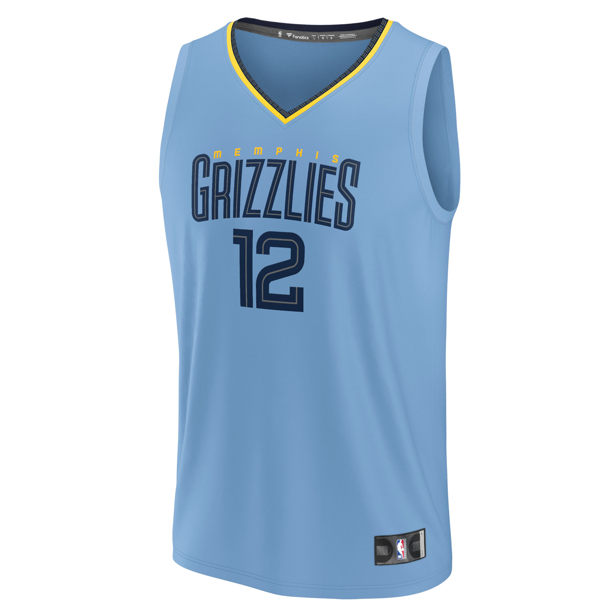 Ja Morant Memphis Grizzlies Fanatics Fast Break Replica Player Jersey – Statement Edition – Light Blue Clowdercats