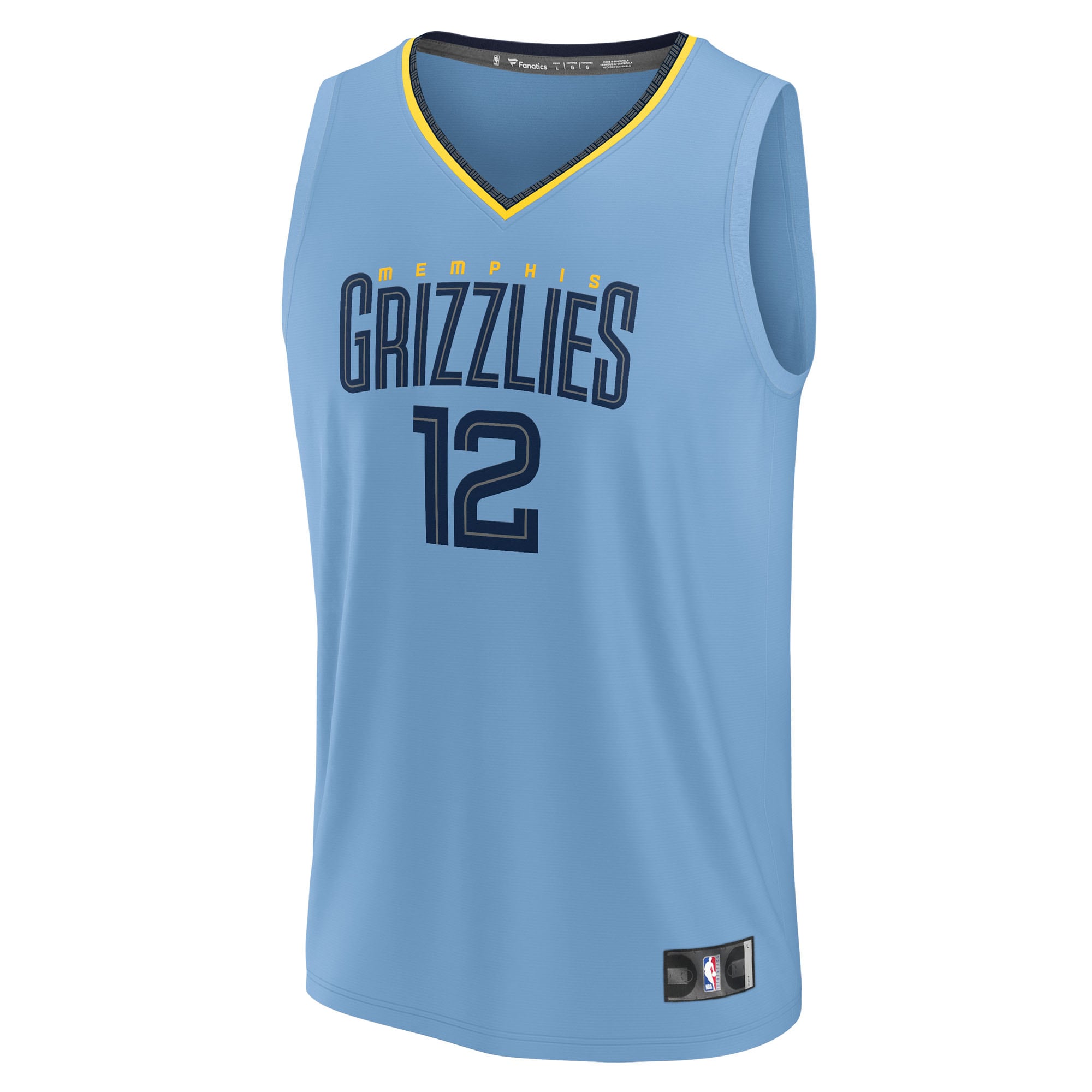 Ja Morant Memphis Grizzlies Fanatics Fast Break Replica Player Jersey – Statement Edition – Light Blue Clowdercats