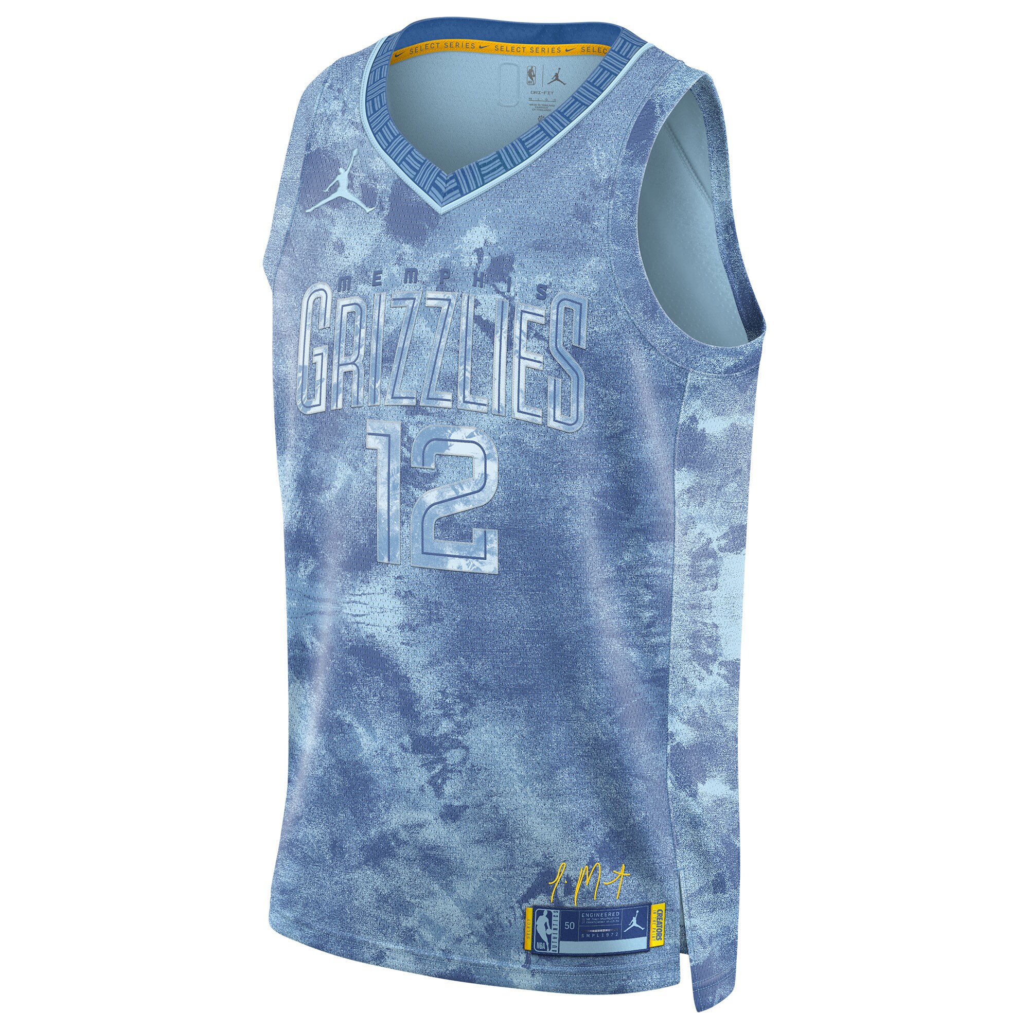 Ja Morant Memphis Grizzlies Jordan Brand Select Series Swingman Jersey – Light Blue Clowdercats