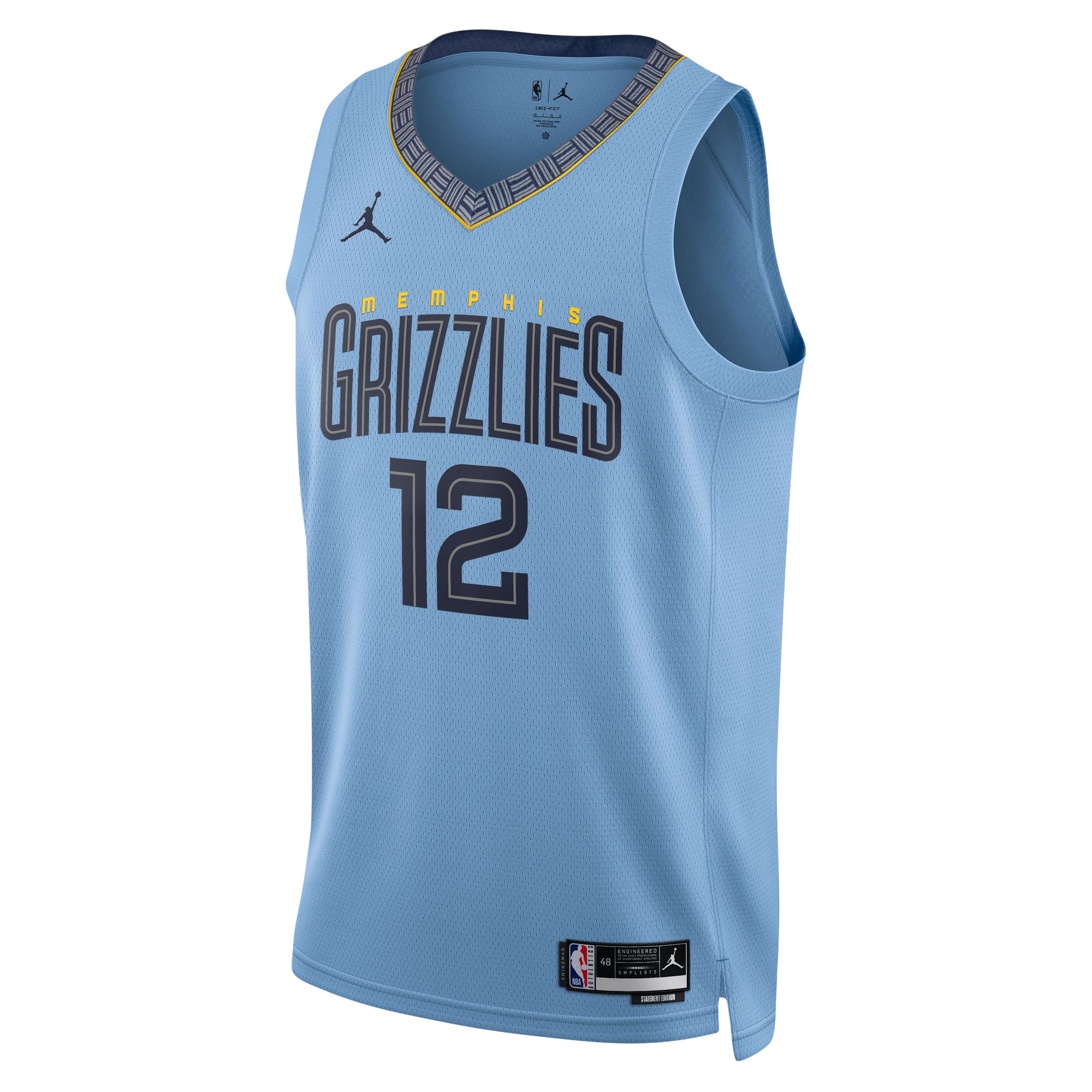 Ja Morant Memphis Grizzlies Jordan Brand Unisex Swingman Jersey – Statement Edition – Light Blue Clowdercats