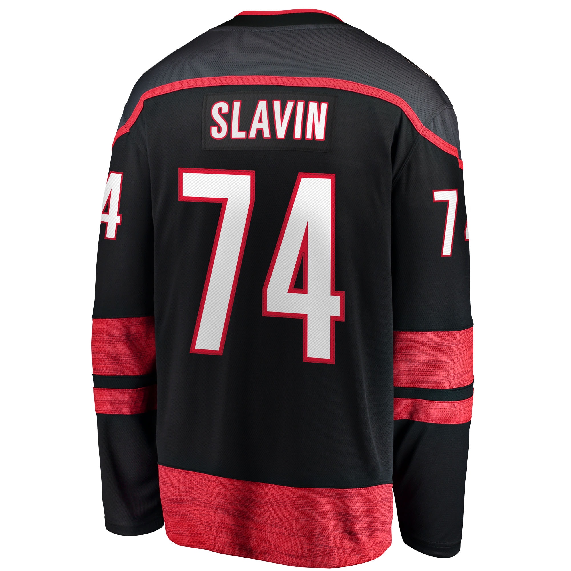 Jaccob Slavin Carolina Hurricanes Fanatics Home Breakaway Player Jersey – Black Clowdercats