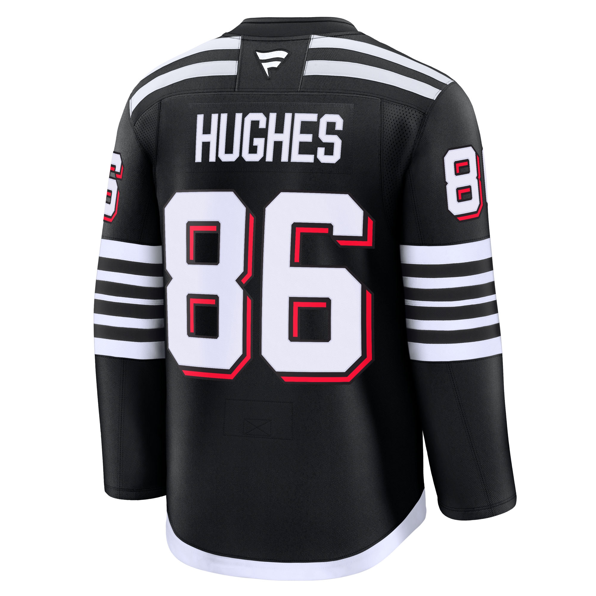 Jack Hughes New Jersey Devils Fanatics Alternate Premium Jersey – Black Clowdercats