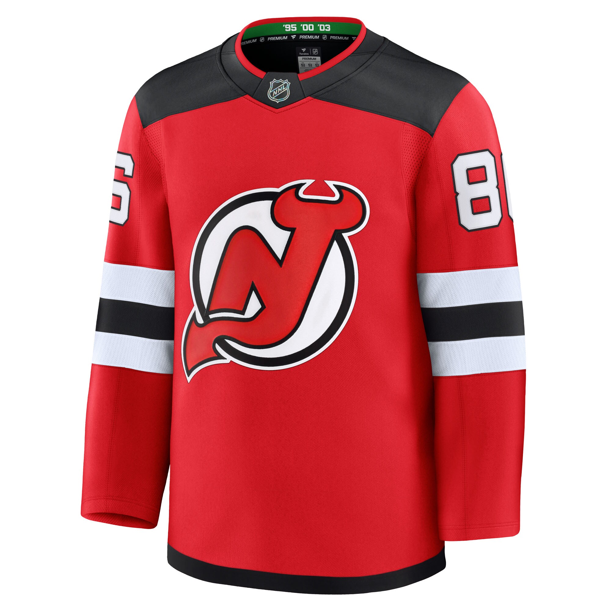 Jack Hughes New Jersey Devils Fanatics Home Premium Jersey – Red Clowdercats