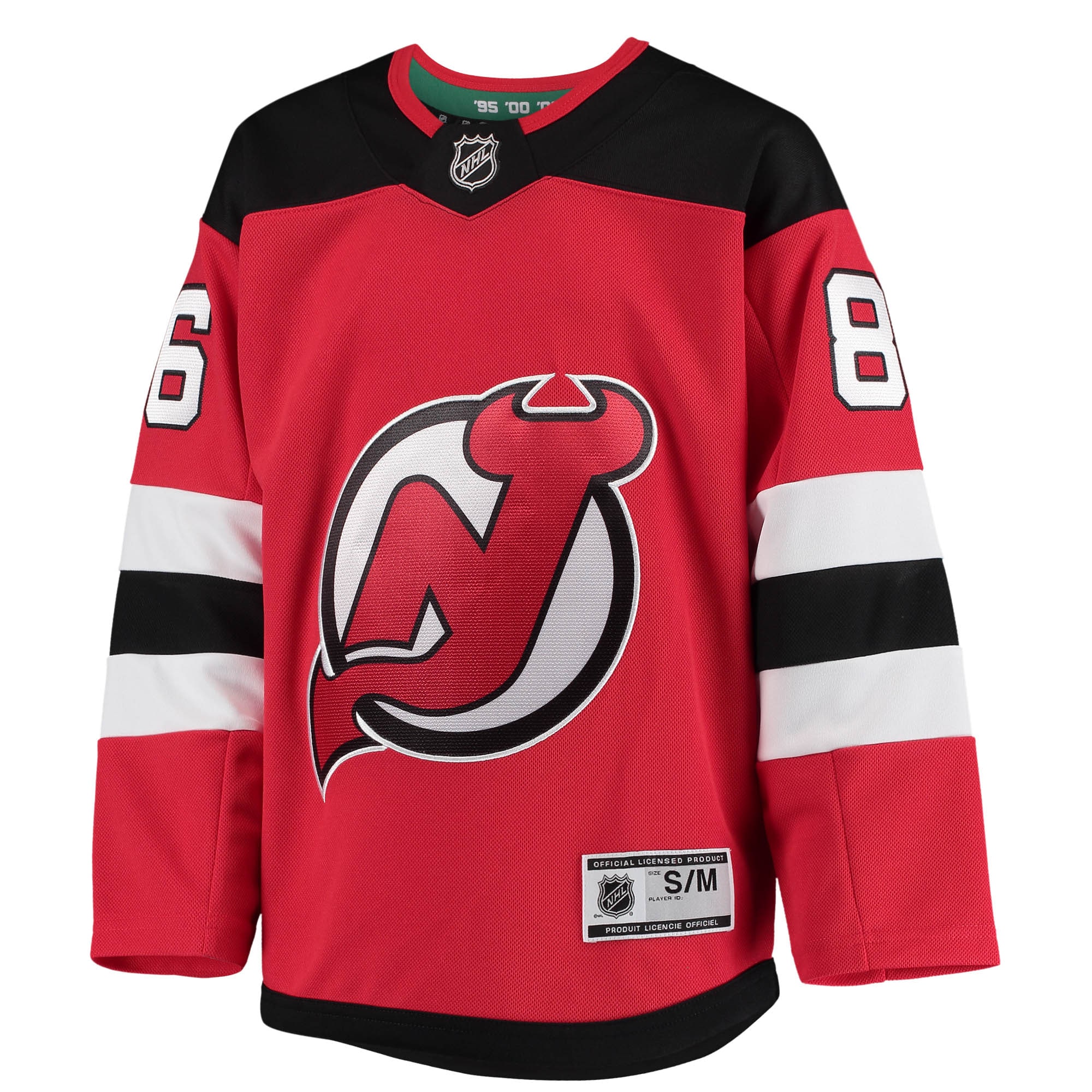 Jack Hughes New Jersey Devils Youth Home Premier Player Jersey – Red Clowdercats