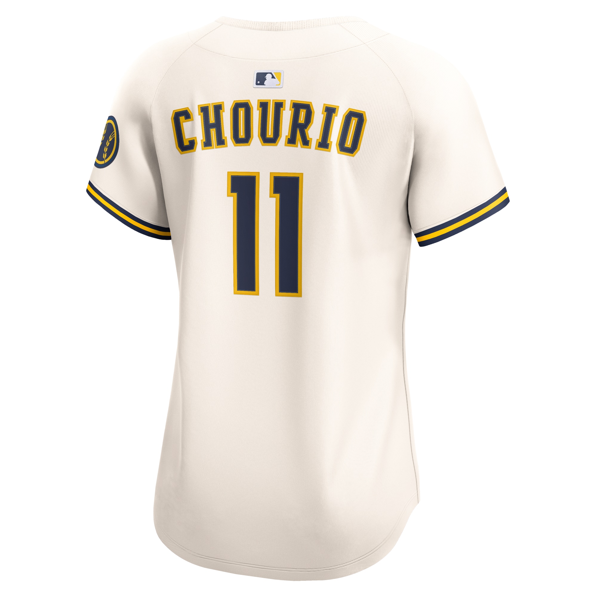 Jackson Chourio Milwaukee Brewers Nike Women’s Home Limited Player Jersey – Cream