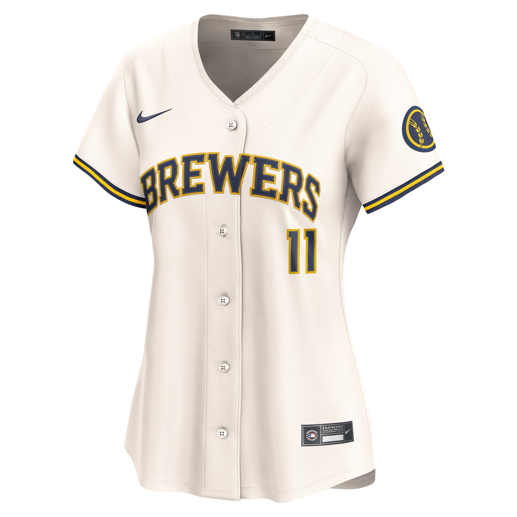 Jackson Chourio Milwaukee Brewers Nike Women’s Home Limited Player Jersey – Cream