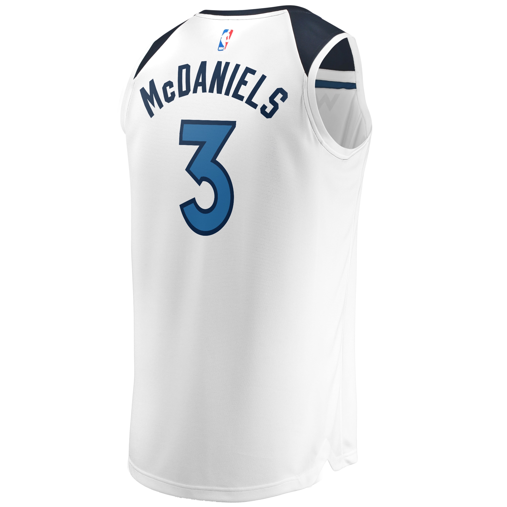 Jaden McDaniels Minnesota Timberwolves Fanatics Fast Break Replica Player Jersey – Association Edition – White Clowdercats