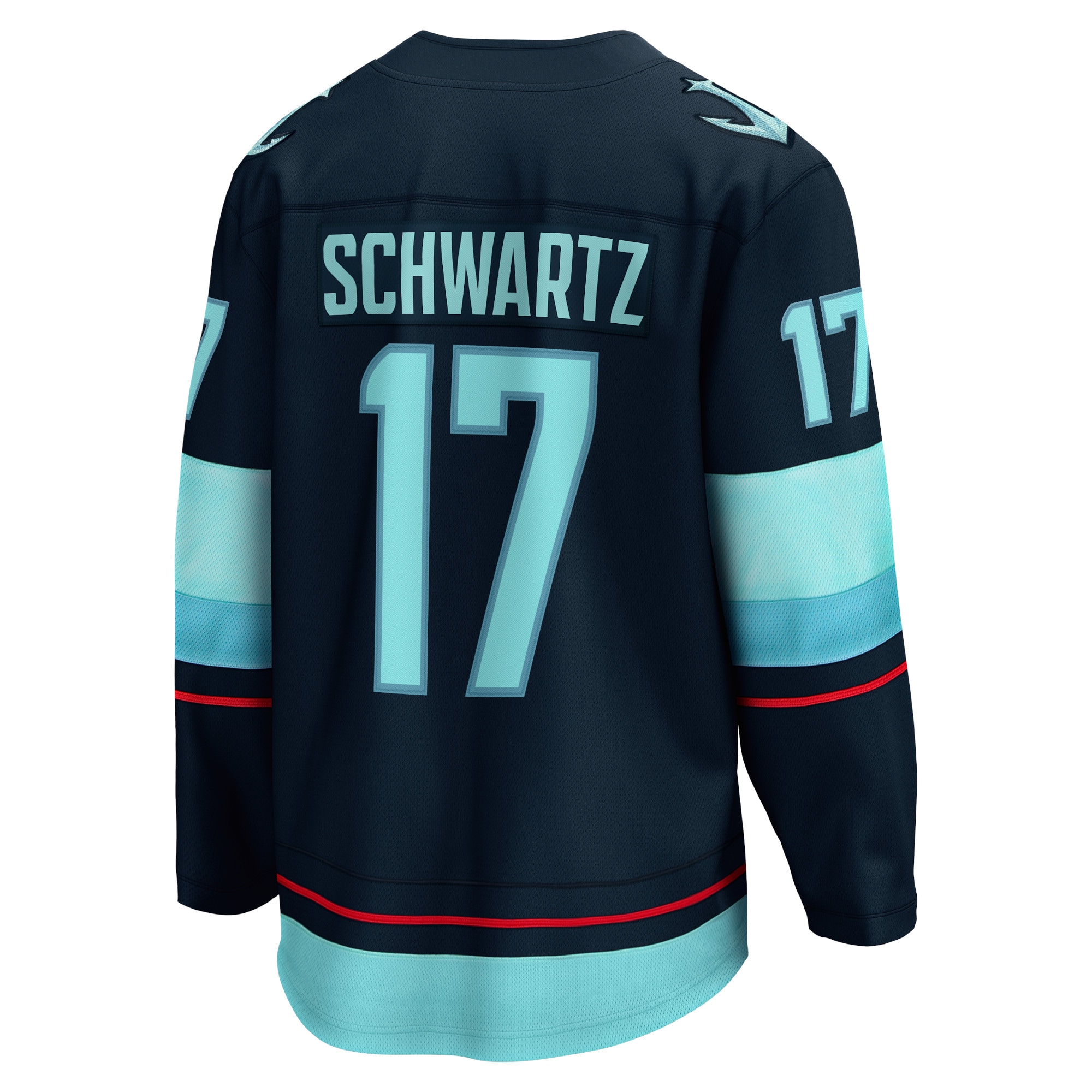 Jaden Schwartz Seattle Kraken Fanatics Home Breakaway Player Jersey – Navy Clowdercats