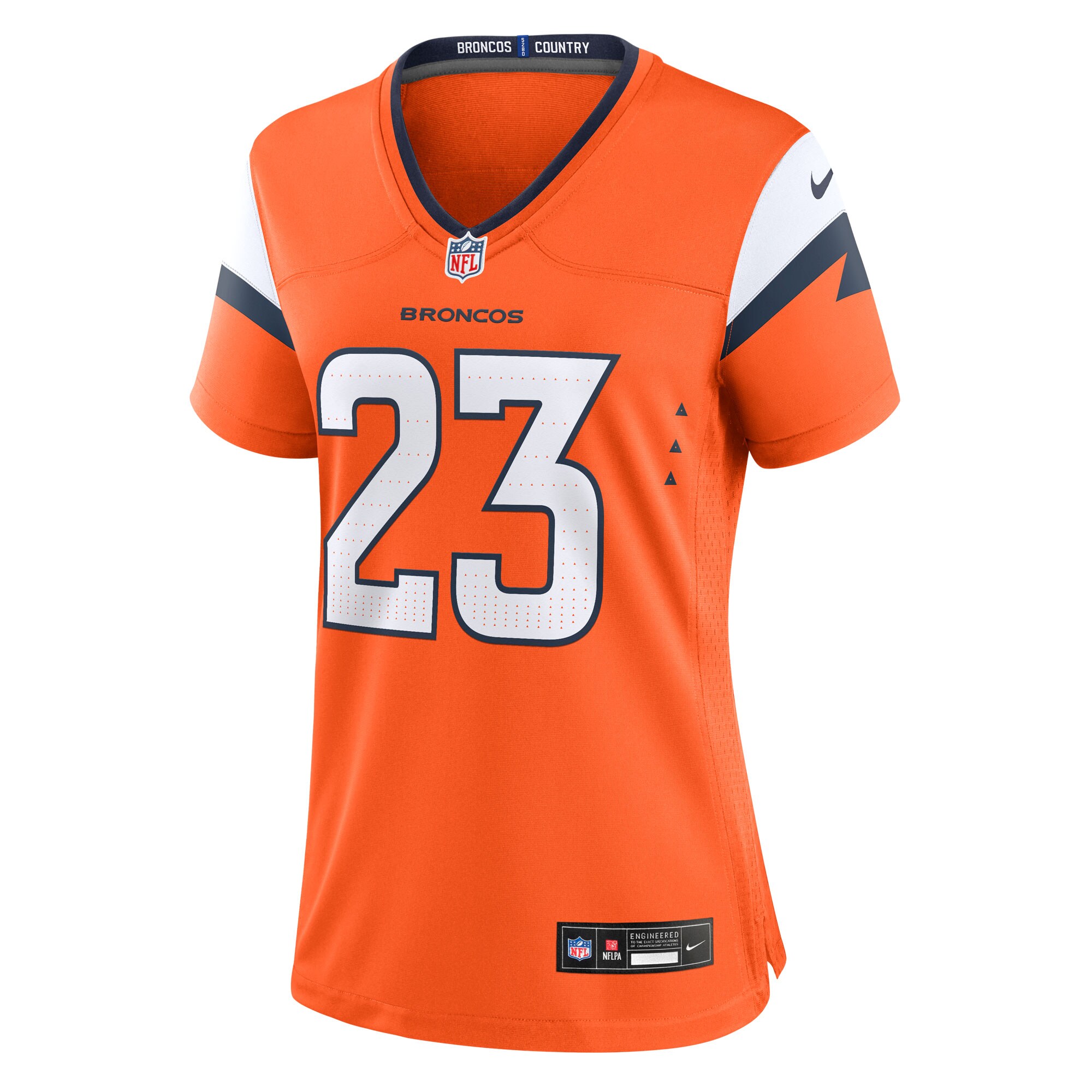 Jahdae Barron Denver Broncos Nike Women’s Team Game Jersey – Orange Clowdercats