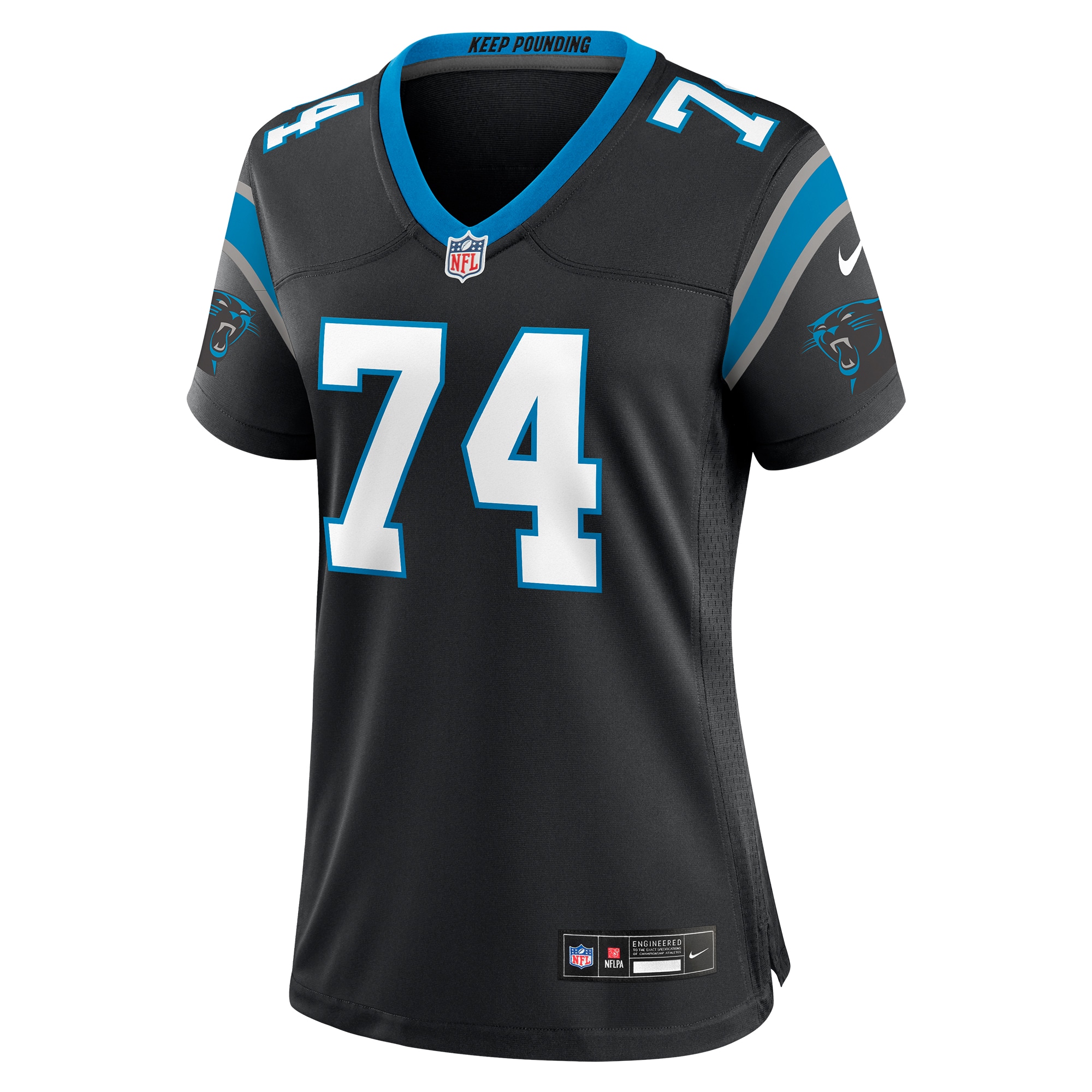 Jake Curhan Carolina Panthers Nike Women’s Team Game Jersey – Black Clowdercats