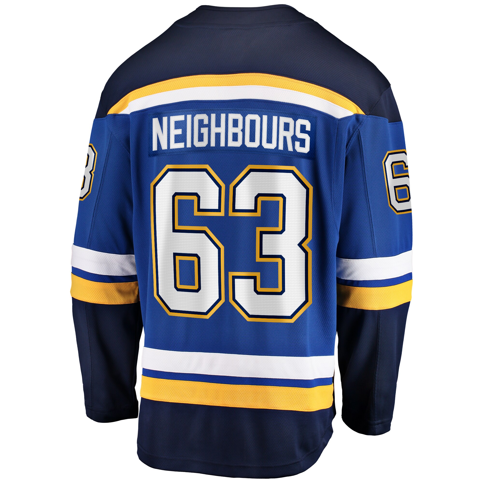 Jake Neighbours St. Louis Blues Fanatics Home Premier Breakaway Player Jersey – Blue Clowdercats