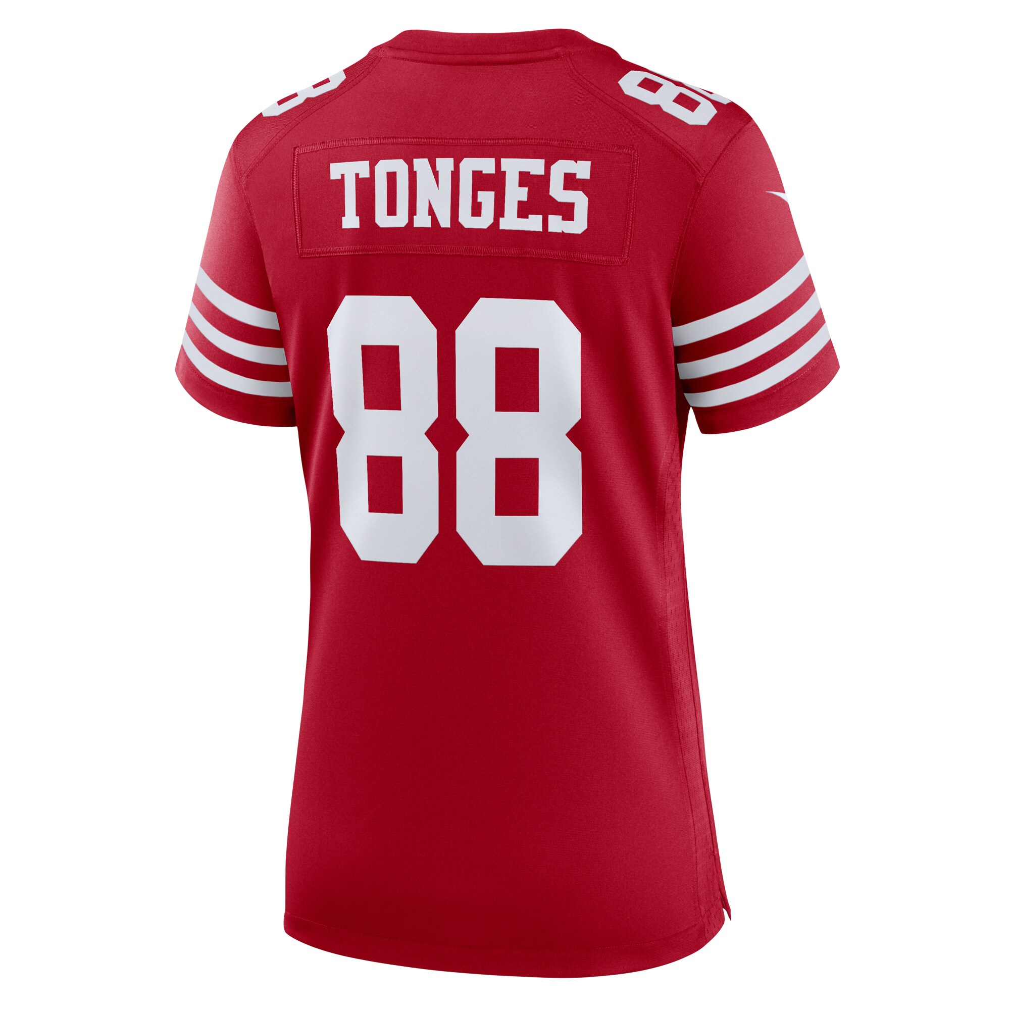 Jake Tonges San Francisco 49ers Nike Women’s Team Game Jersey – Scarlet Clowdercats