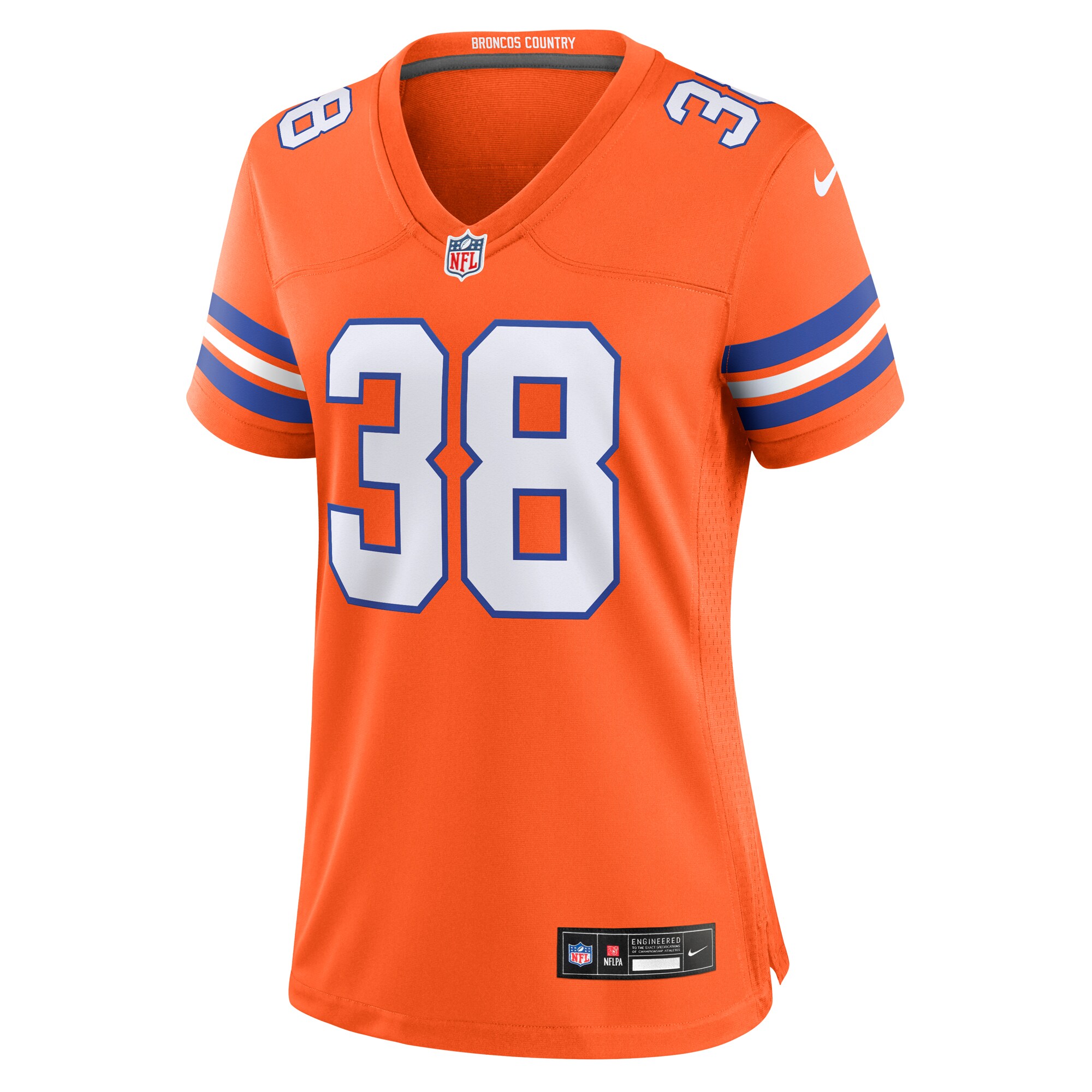 Jaleel McLaughlin Denver Broncos Nike Women’s Mile High Collection 1977 Throwback Player Game Jersey – Orange Clowdercats