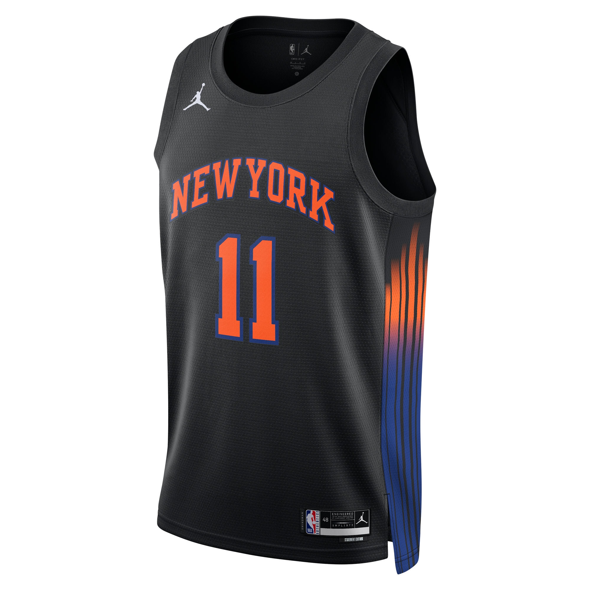 Jalen Brunson New York Knicks Jordan Brand Unisex Swingman Jersey – Statement Edition – Black Clowdercats
