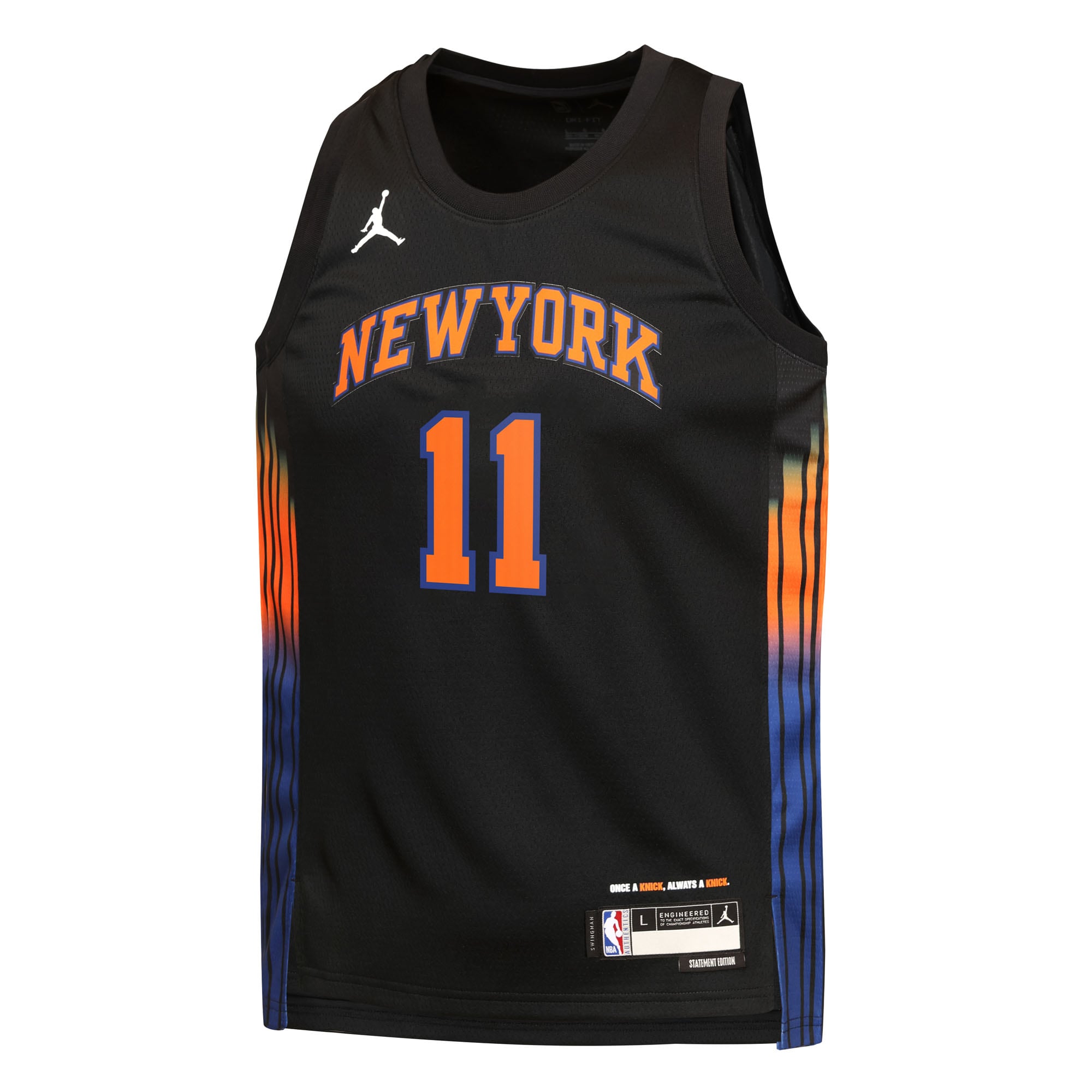 Jalen Brunson New York Knicks Jordan Brand Youth Swingman Jersey – Statement Edition – Black Clowdercats
