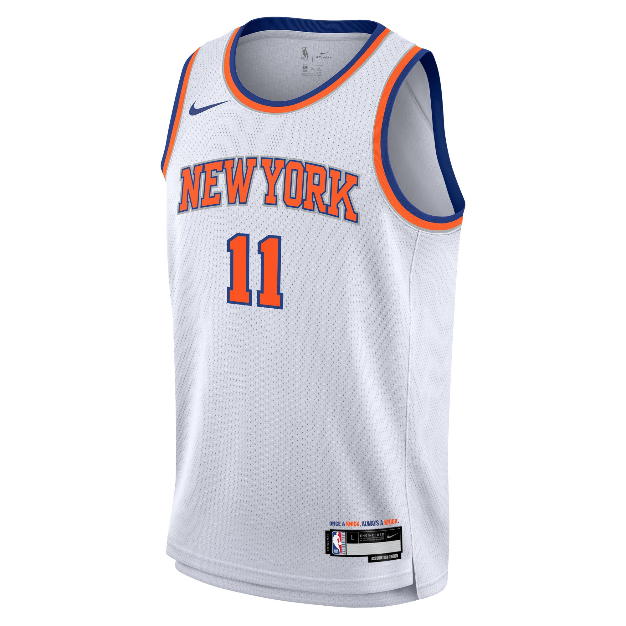 Jalen Brunson New York Knicks Nike Youth Association Swingman Jersey – White Clowdercats