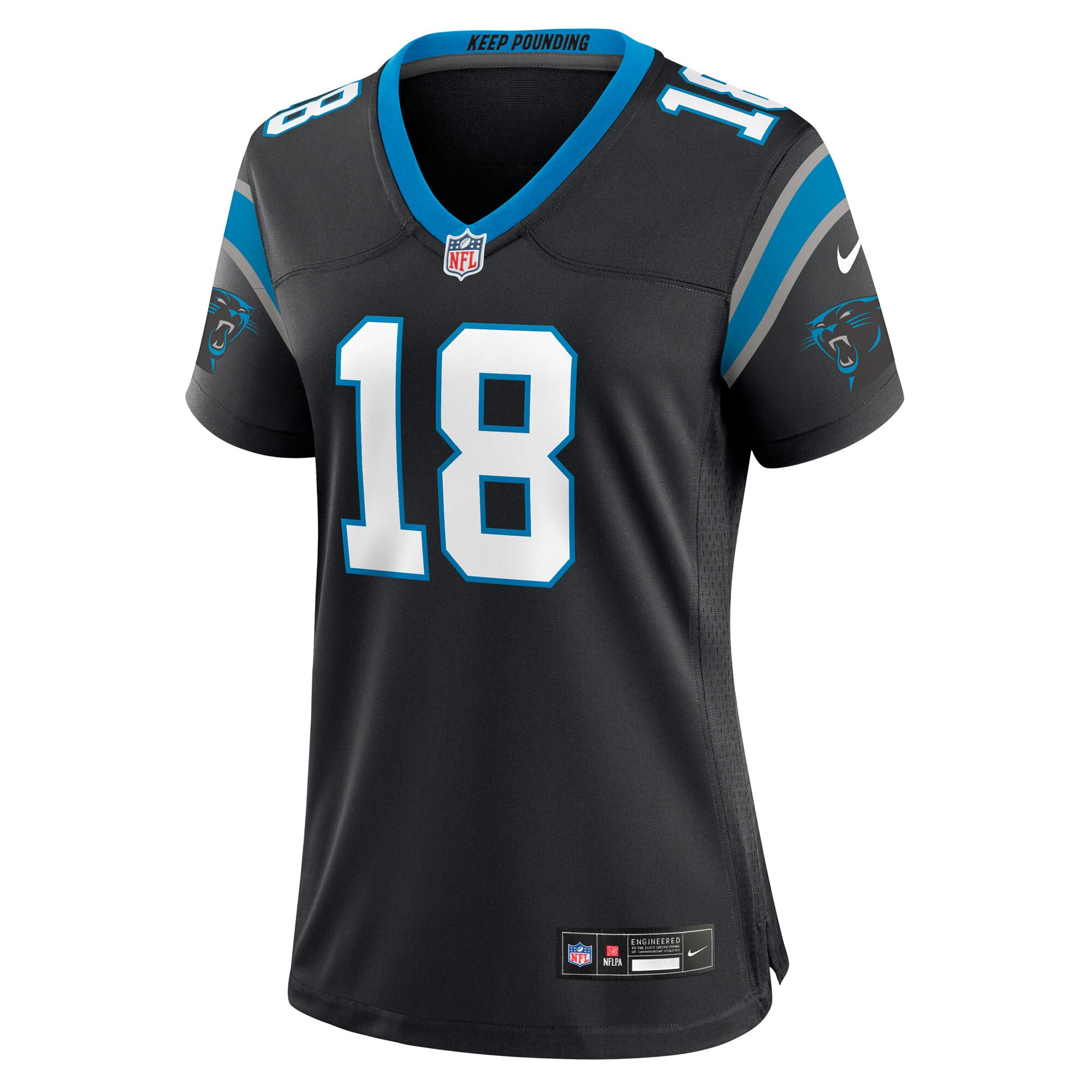 Jalen Coker Carolina Panthers Nike Women’s Team Game Jersey – Black Clowdercats