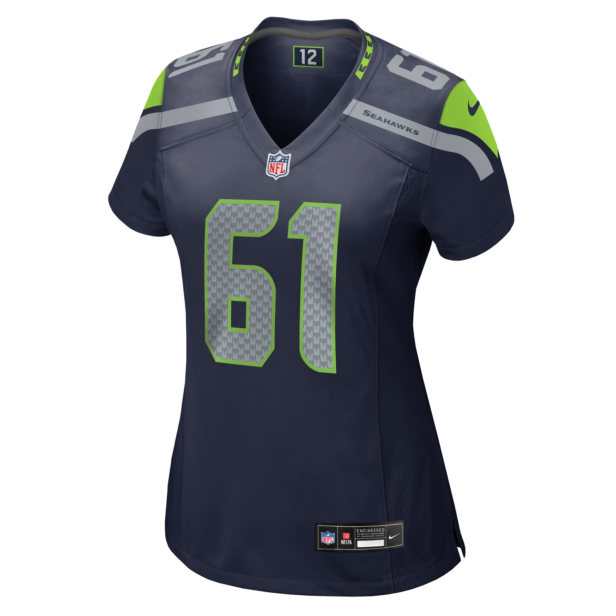 Jalen Sundell Seattle Seahawks Nike Women’s Team Game Jersey – College Navy Clowdercats