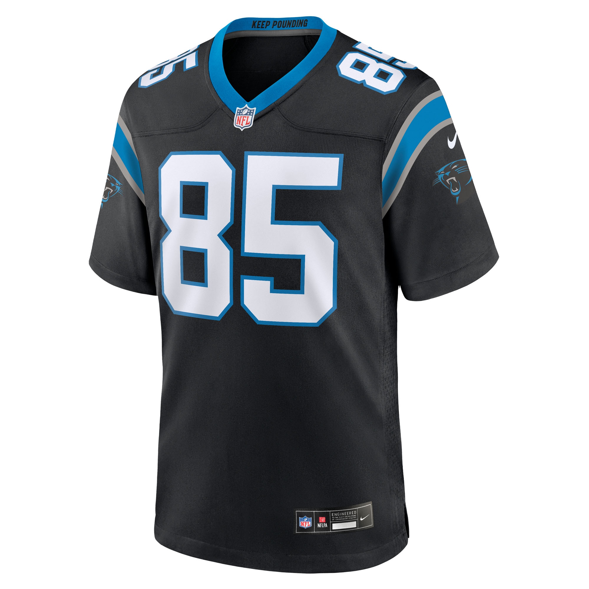 James Mitchell Carolina Panthers Nike Team Game Jersey – Black Clowdercats