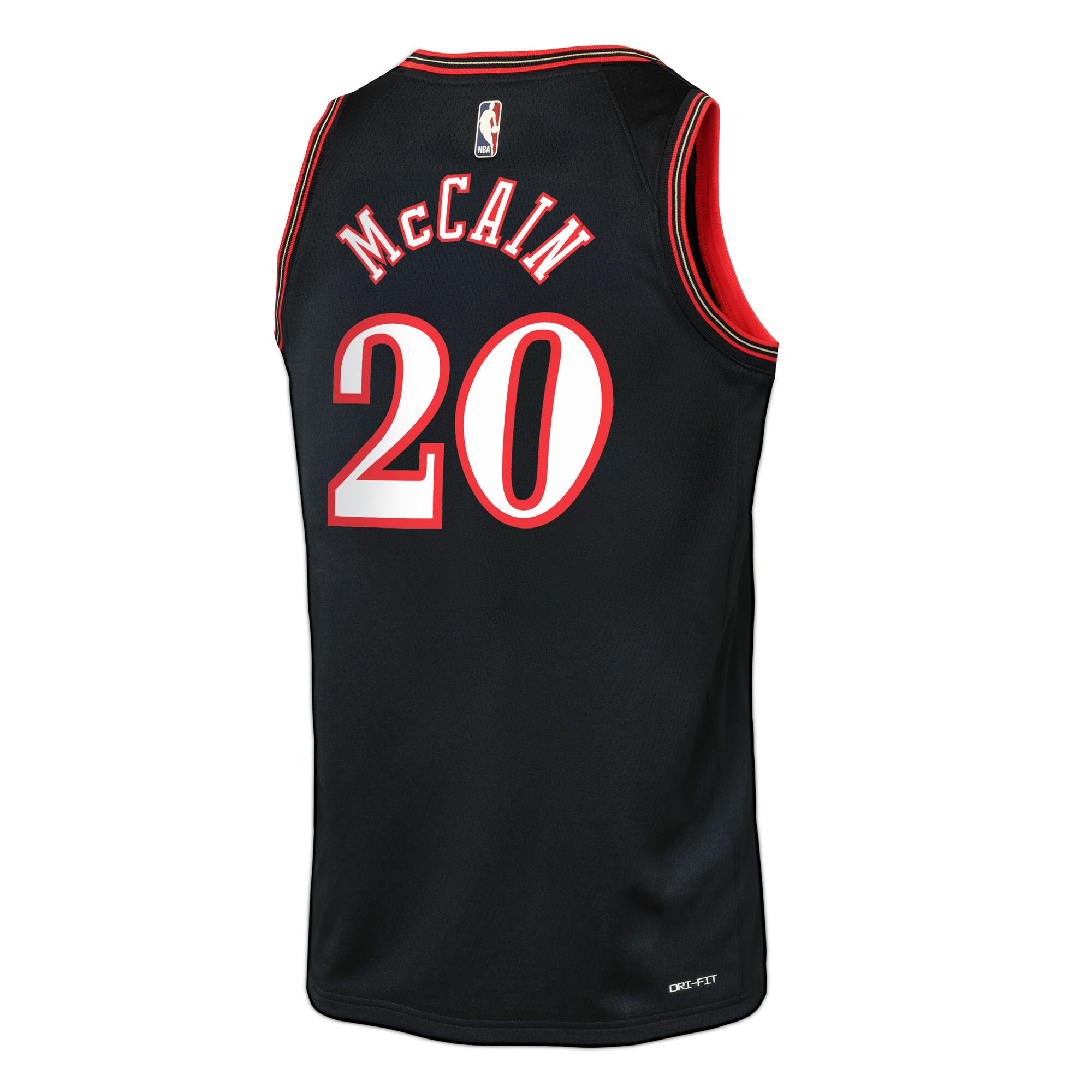 Jared McCain Philadelphia 76ers Nike Youth Swingman Jersey – Classic Edition – Black Clowdercats