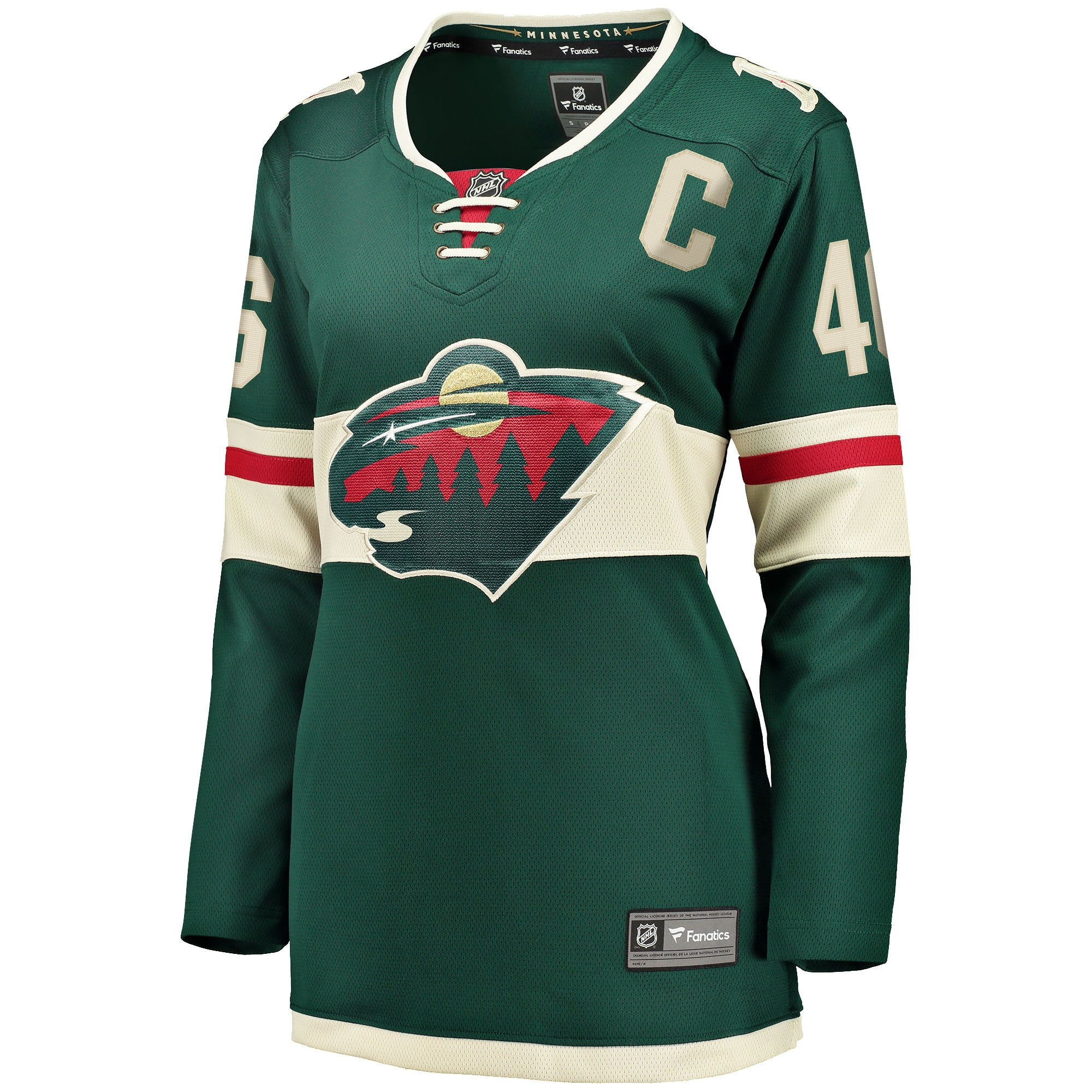Jared Spurgeon Minnesota Wild Women’s Home Breakaway Player Jersey – Green Clowdercats