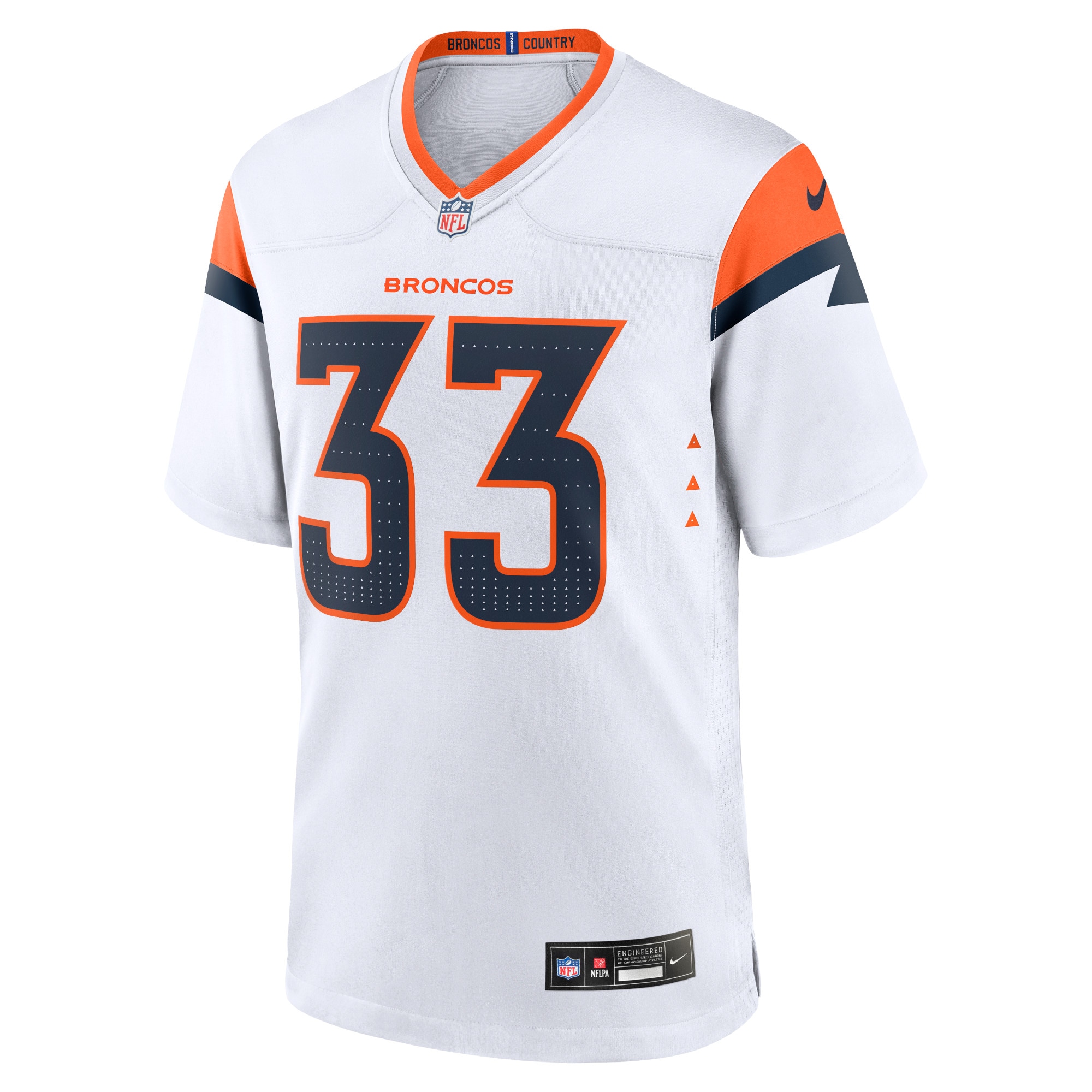Javonte Williams Denver Broncos Nike Mile High Collection Game Jersey – White Clowdercats