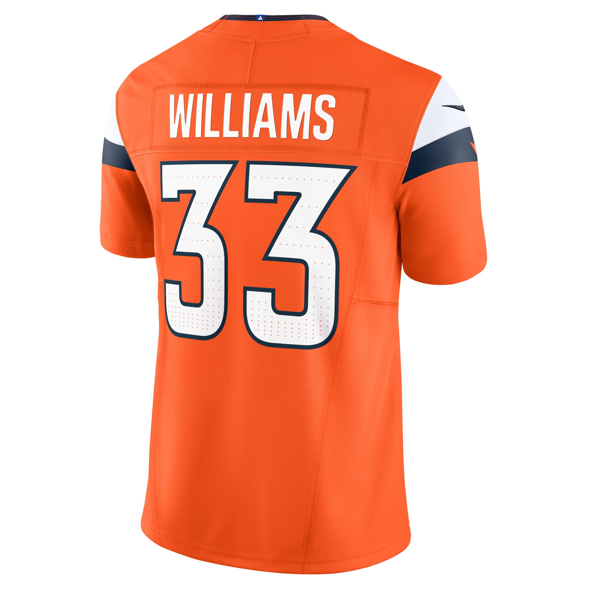 Javonte Williams Denver Broncos Nike Mile High Collection Vapor F.U.S.E. Limited Jersey – Orange Clowdercats