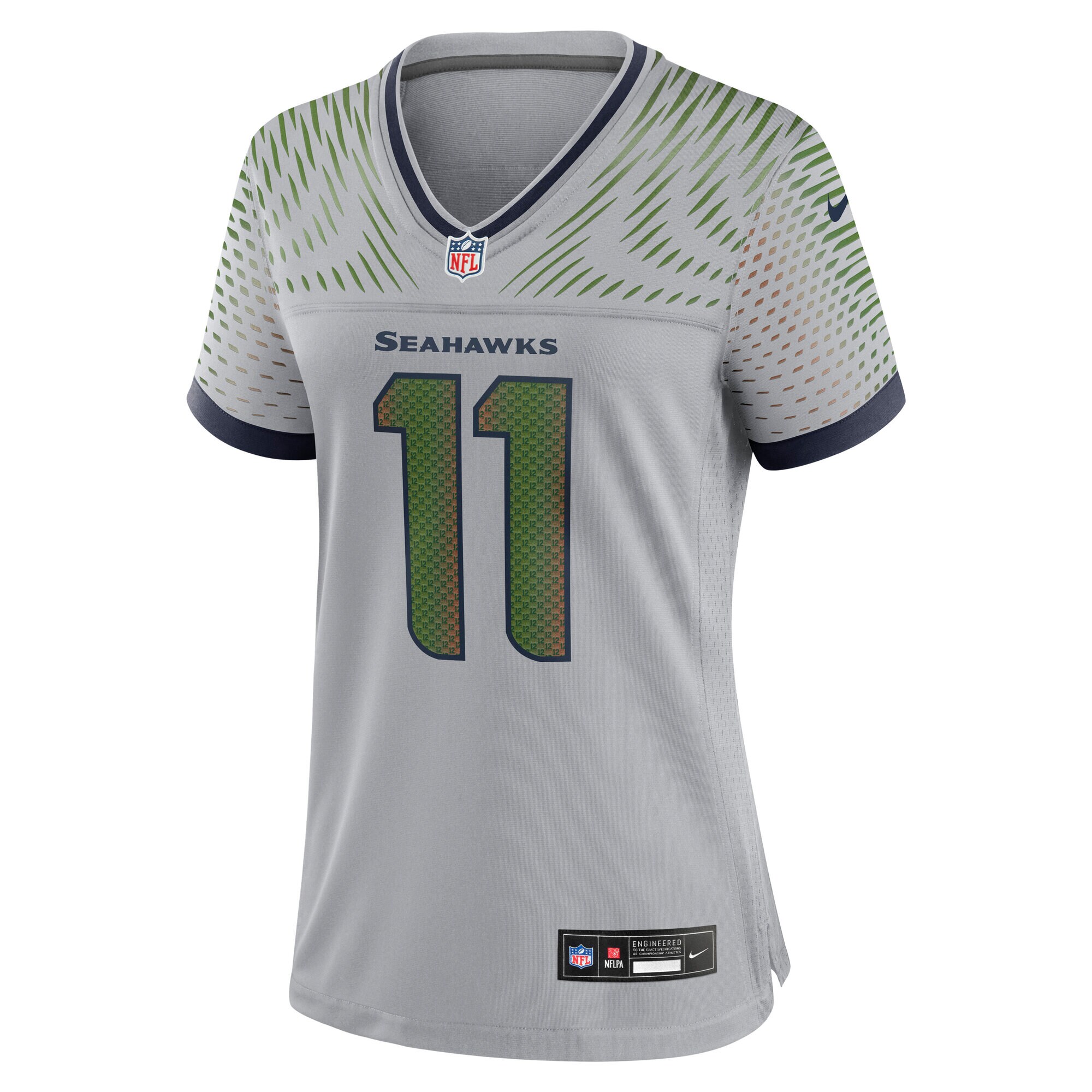 Jaxon Smith-Njigba Seattle Seahawks Nike Women’s 2025 Rivalries Collection Game Jersey – Wolf Gray Clowdercats