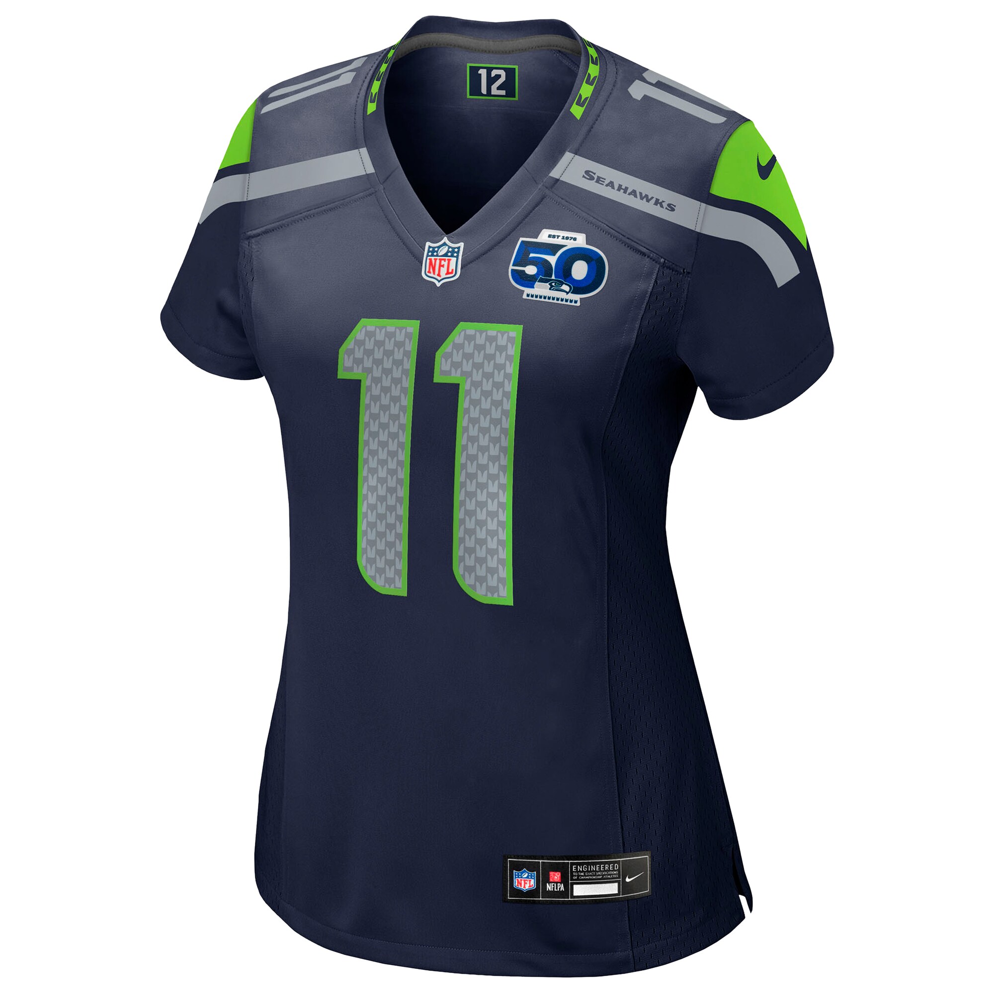 Jaxon Smith-Njigba Seattle Seahawks Nike Women’s Team 50th Season Game Jersey – College Navy Clowdercats