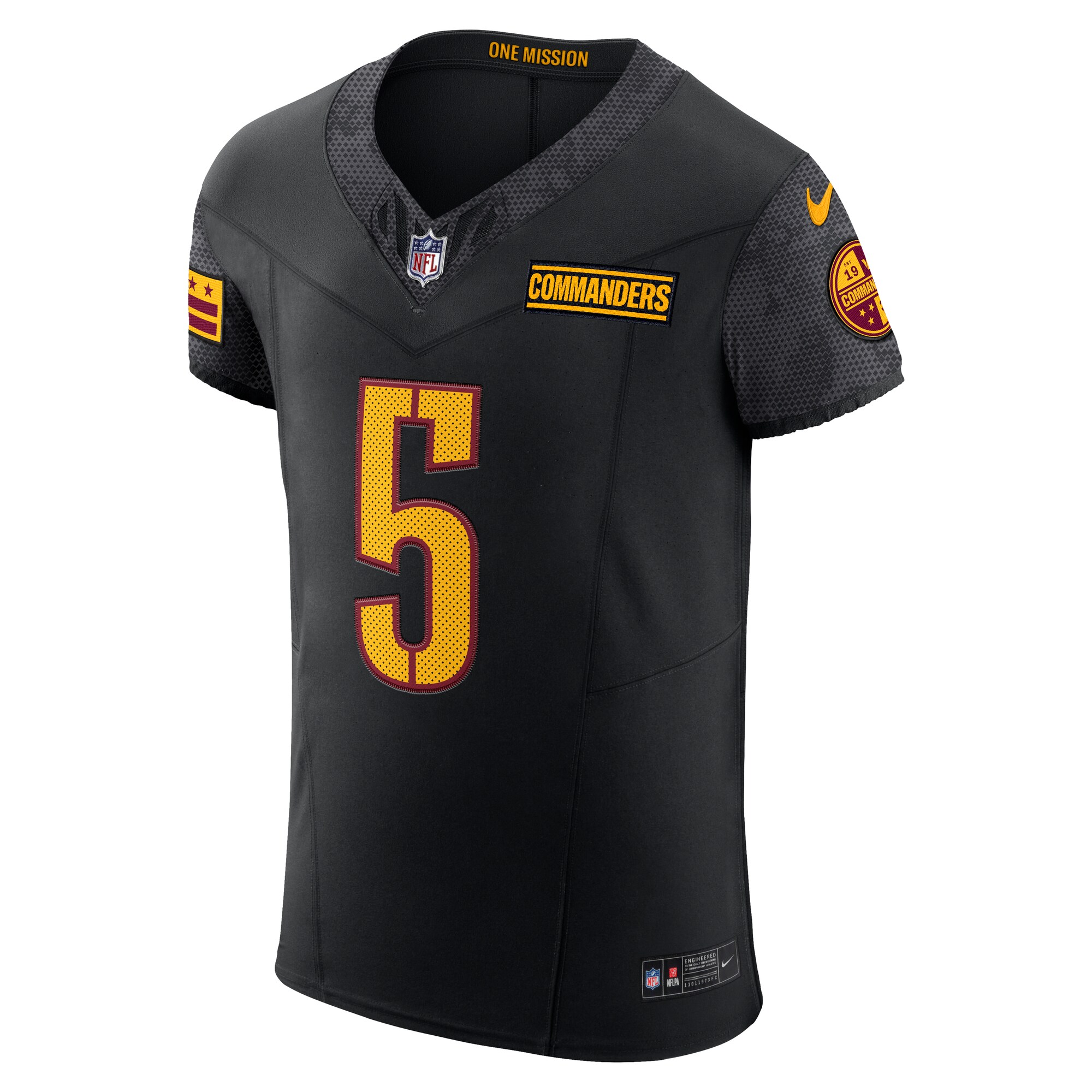 Jayden Daniels Washington Commanders Nike Alternate Vapor F.U.S.E. Elite Jersey – Black Clowdercats